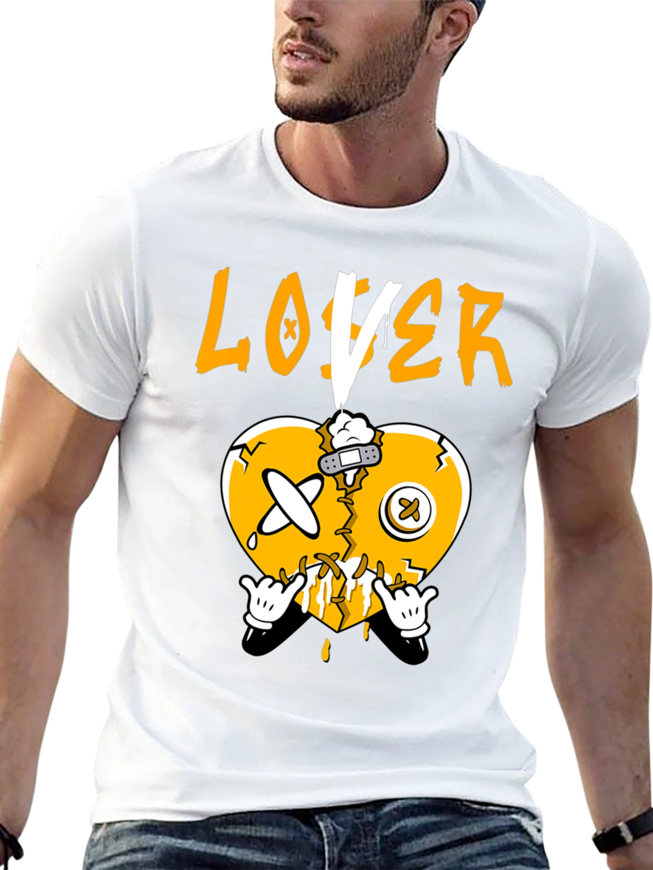 Broken Heart Loser Graphic Tee - Black