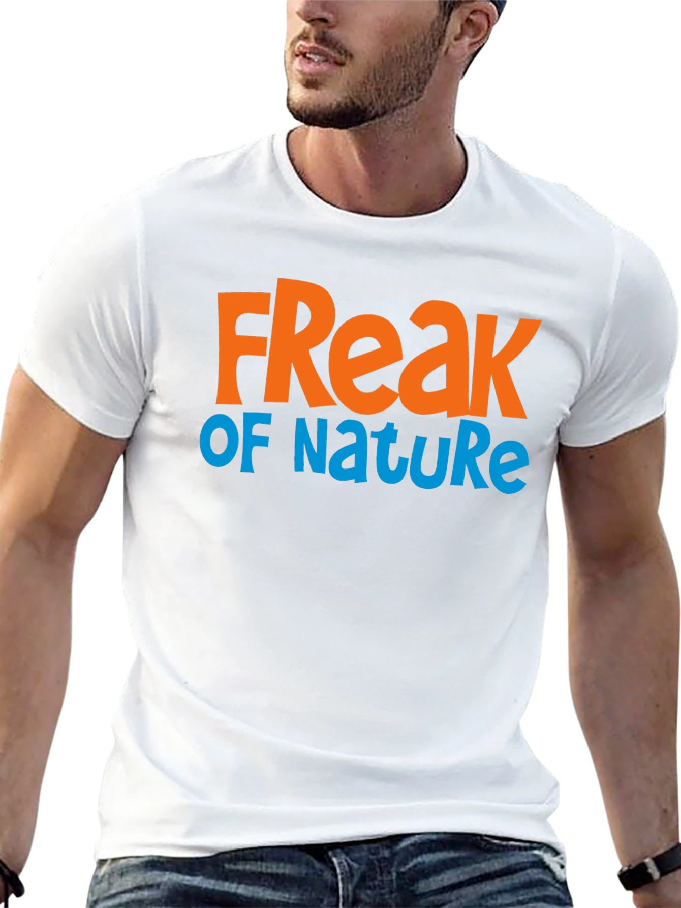 Freak Of Nature Graphic Print Black T-Shirt