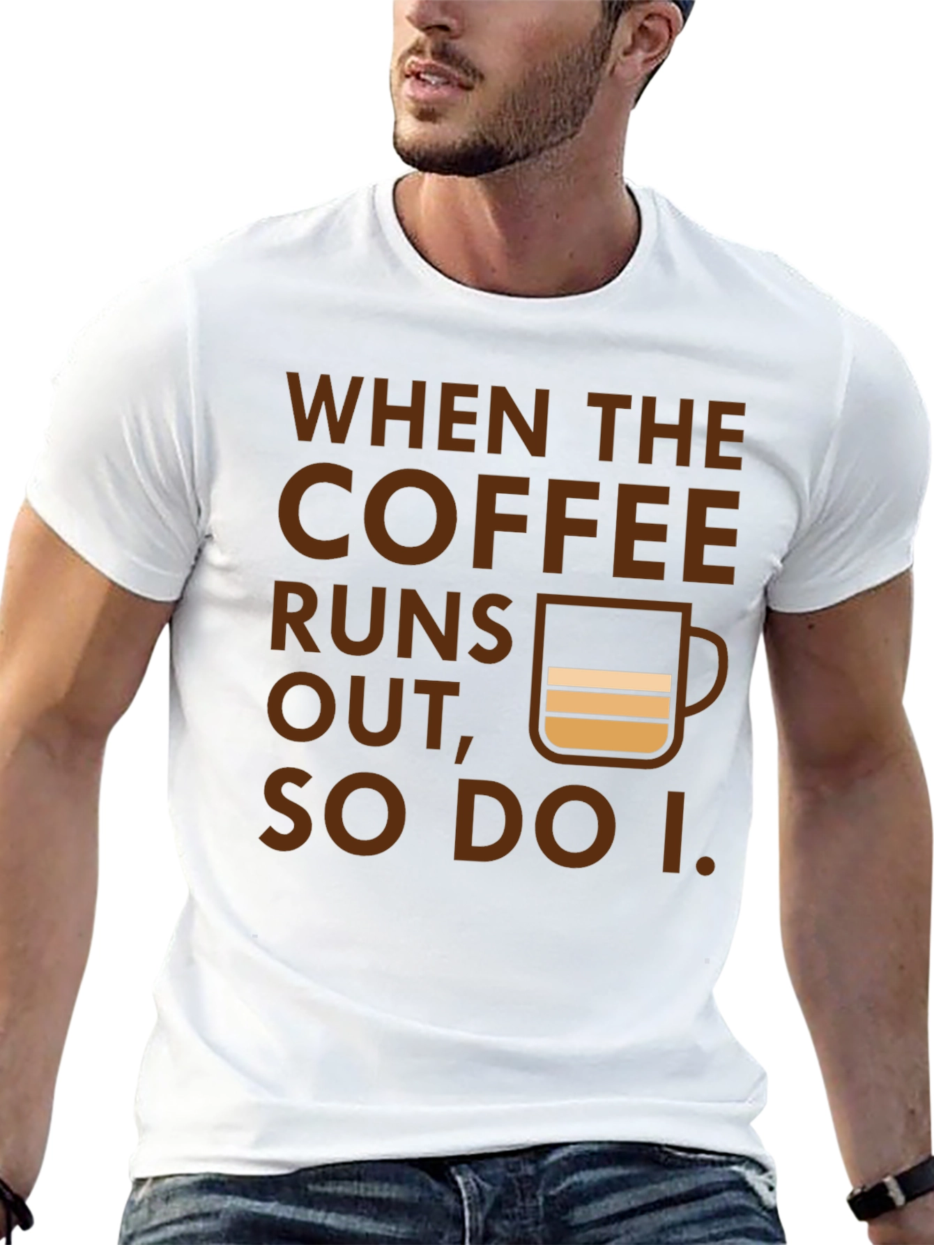 Coffee Runs Out T-Shirt - Funny Coffee Lover Tee