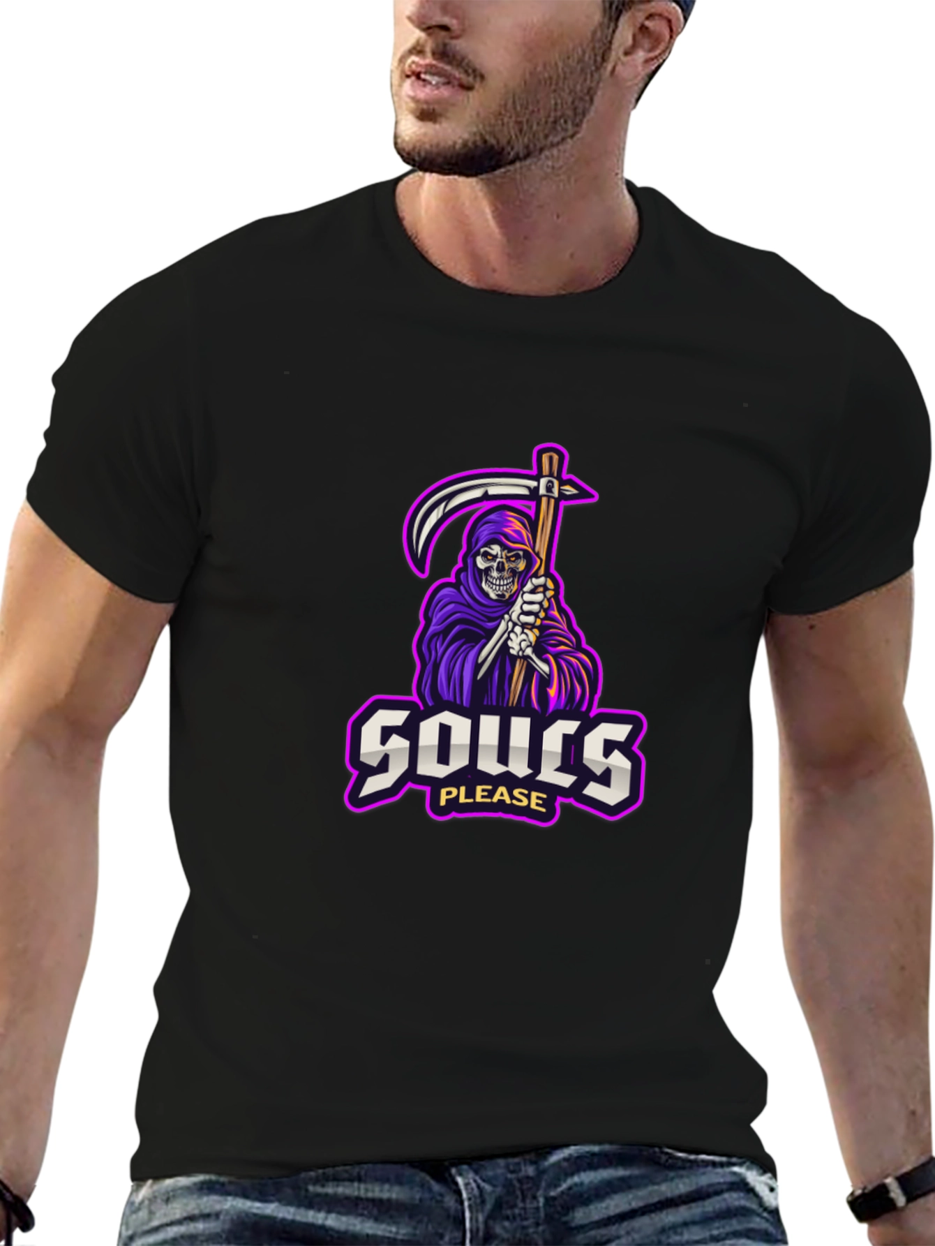 Souls Please Grim Reaper Graphic T-Shirt