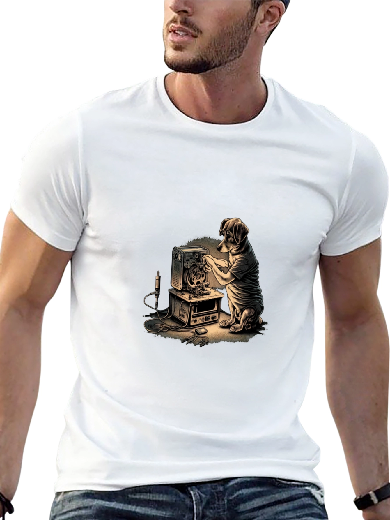 Dog Repairing Machine Graphic Tee
