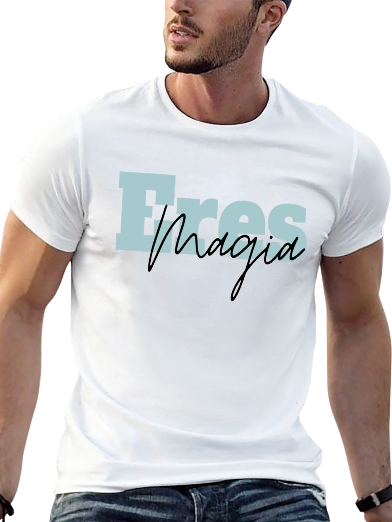 Eres Magia Graphic T-Shirt - Black Cotton Blend Tee