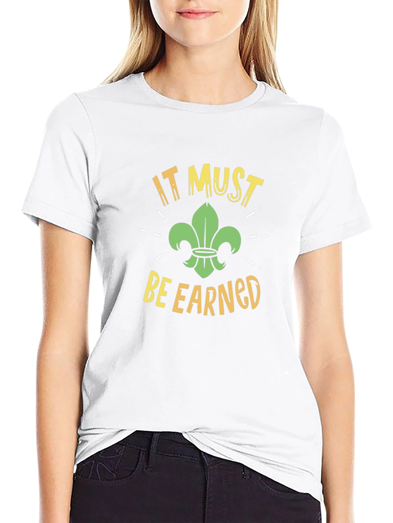 It Must Be Earned Fleur-De-Lis Graphic Tee
