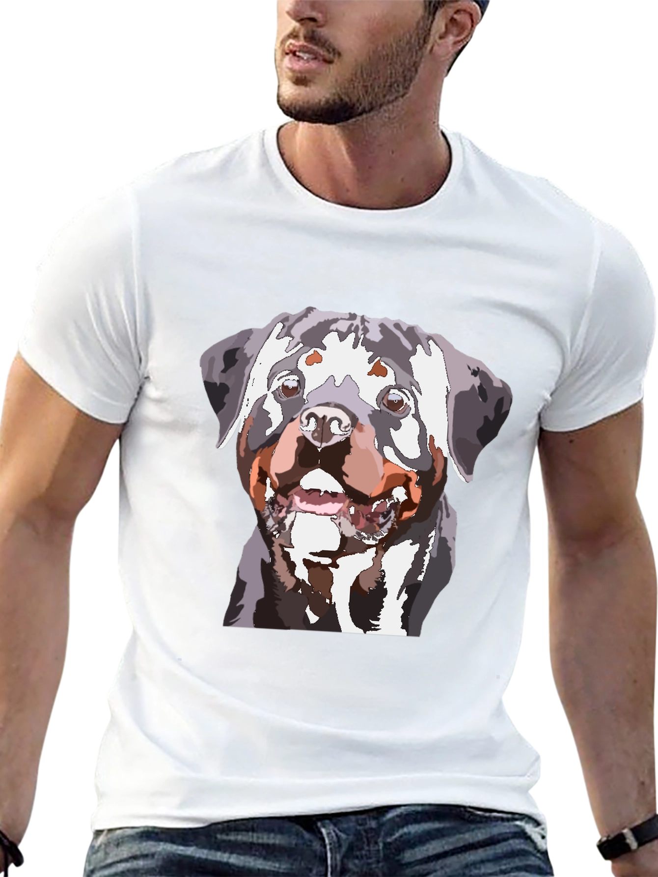 Rottweiler Graphic Black T-Shirt