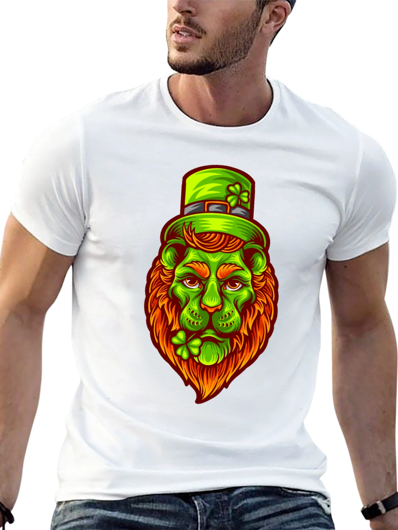 Leprechaun Lion Graphic T-Shirt