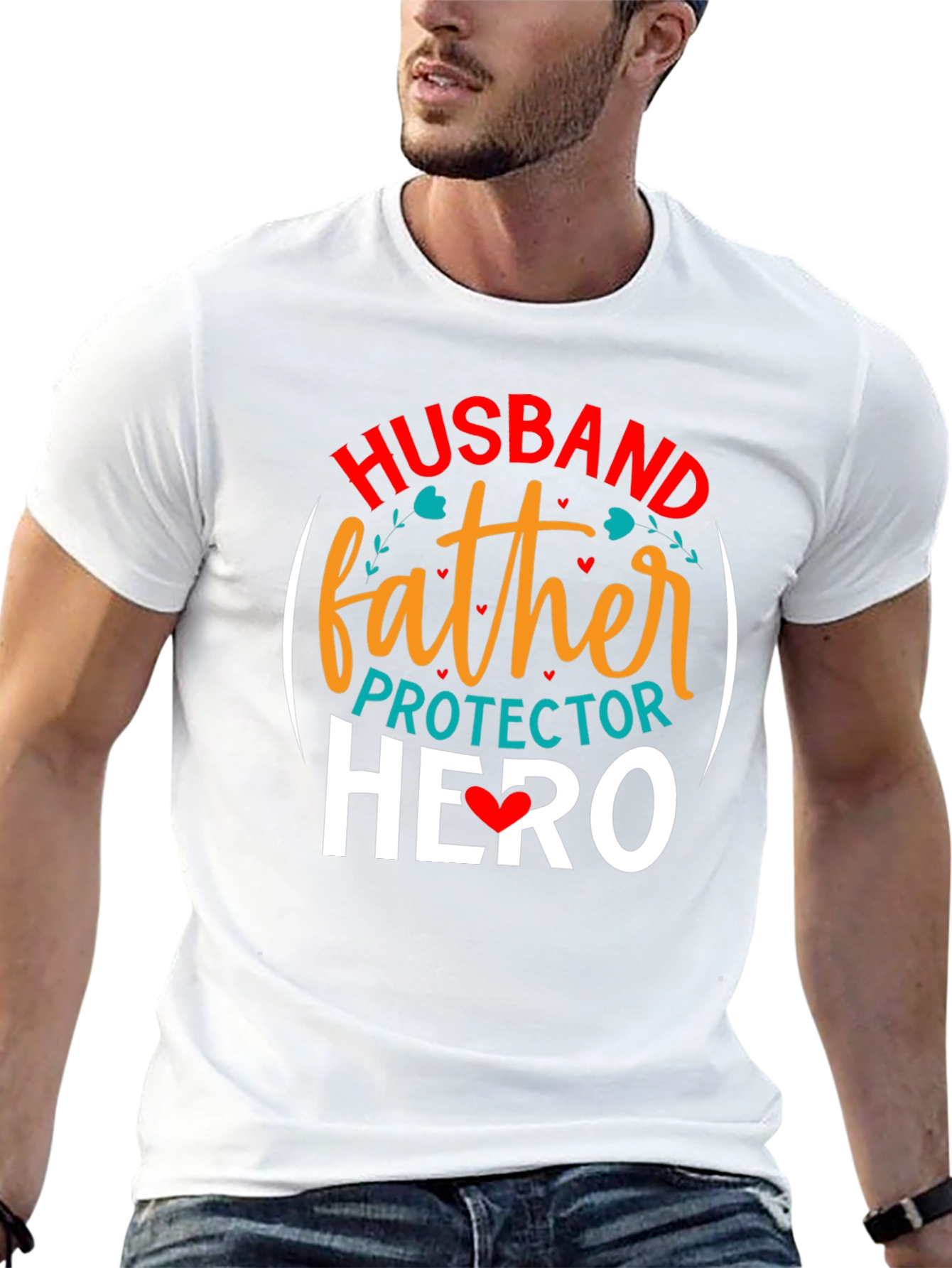 Husband Father Protector Hero T-Shirt