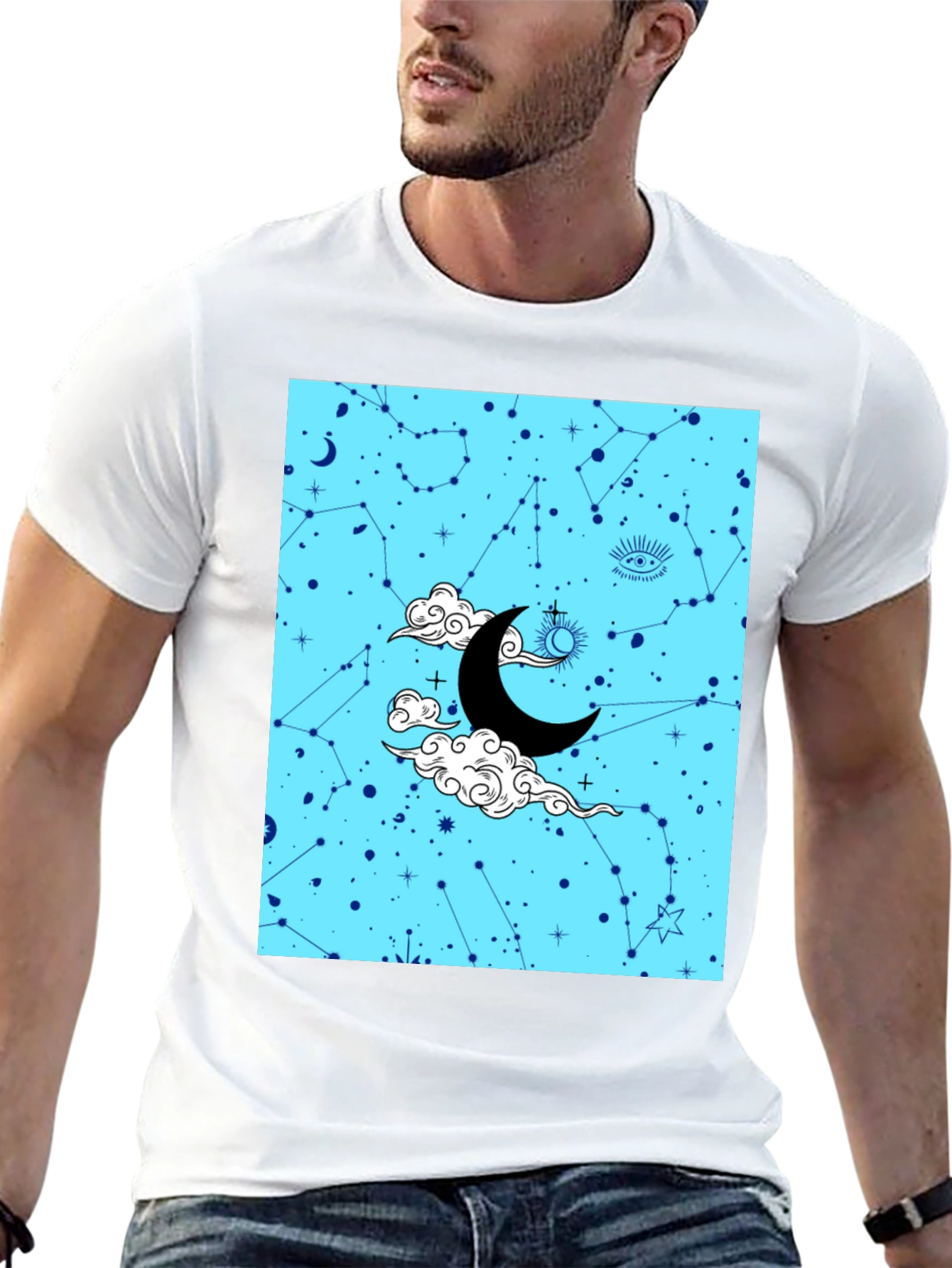 Celestial Dreams Graphic T-Shirt - Mens Black Tee