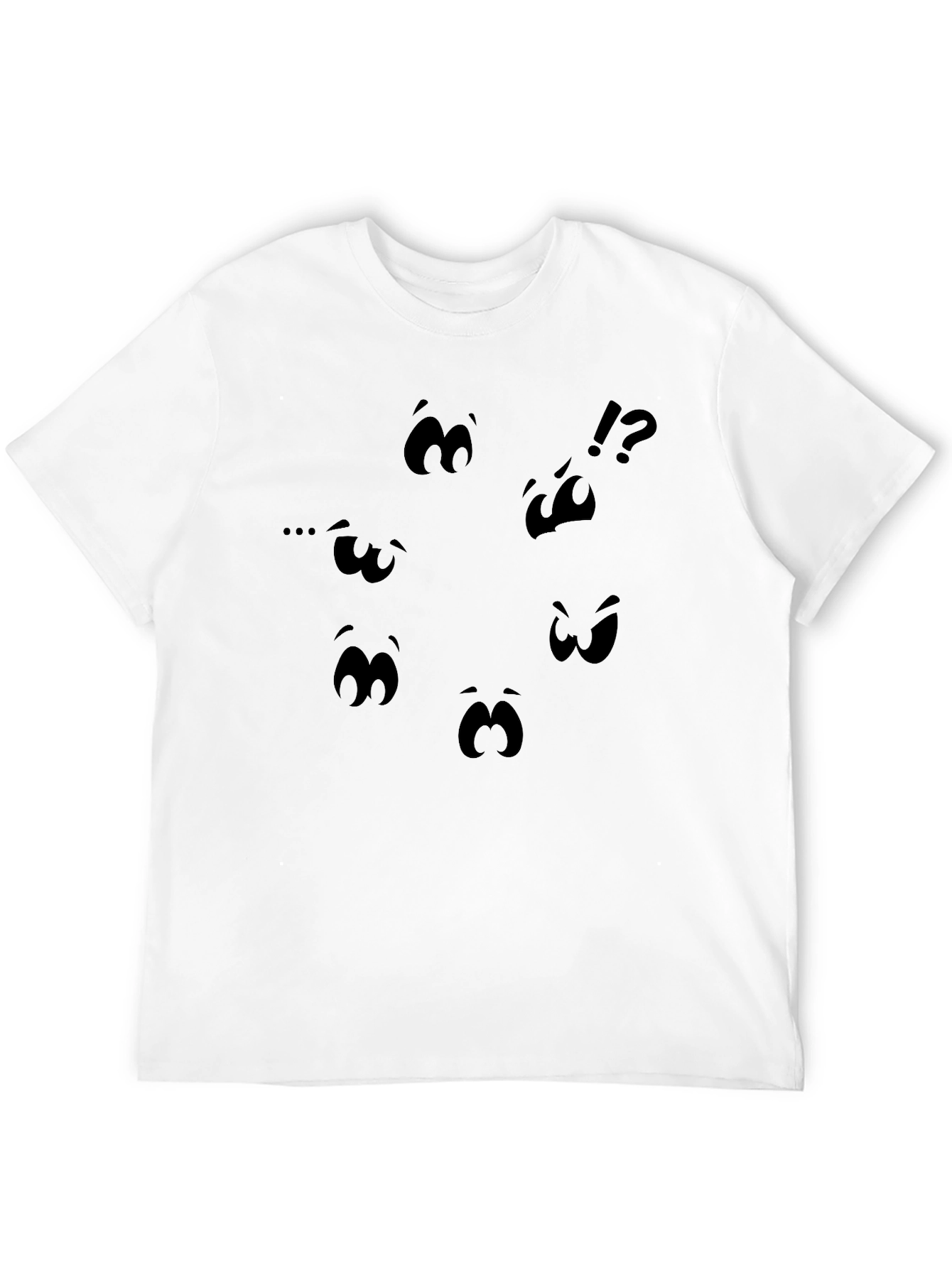 Expressive Face Black Graphic Tee