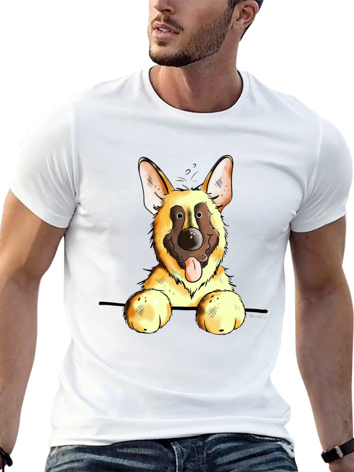 Cute German Shepherd Dog Graphic Tee
