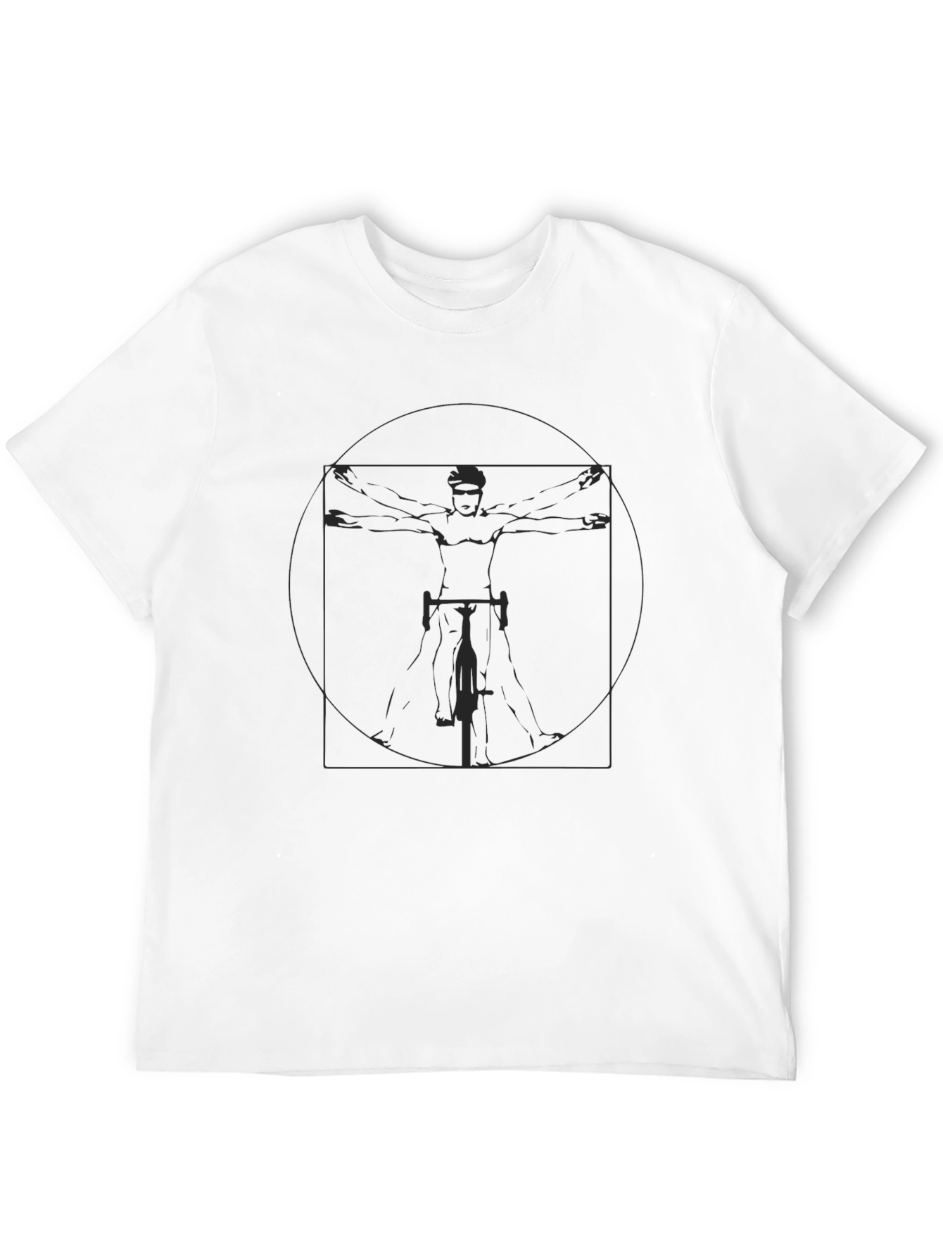 Vitruvian Cyclist Tee - Leonardo Inspired