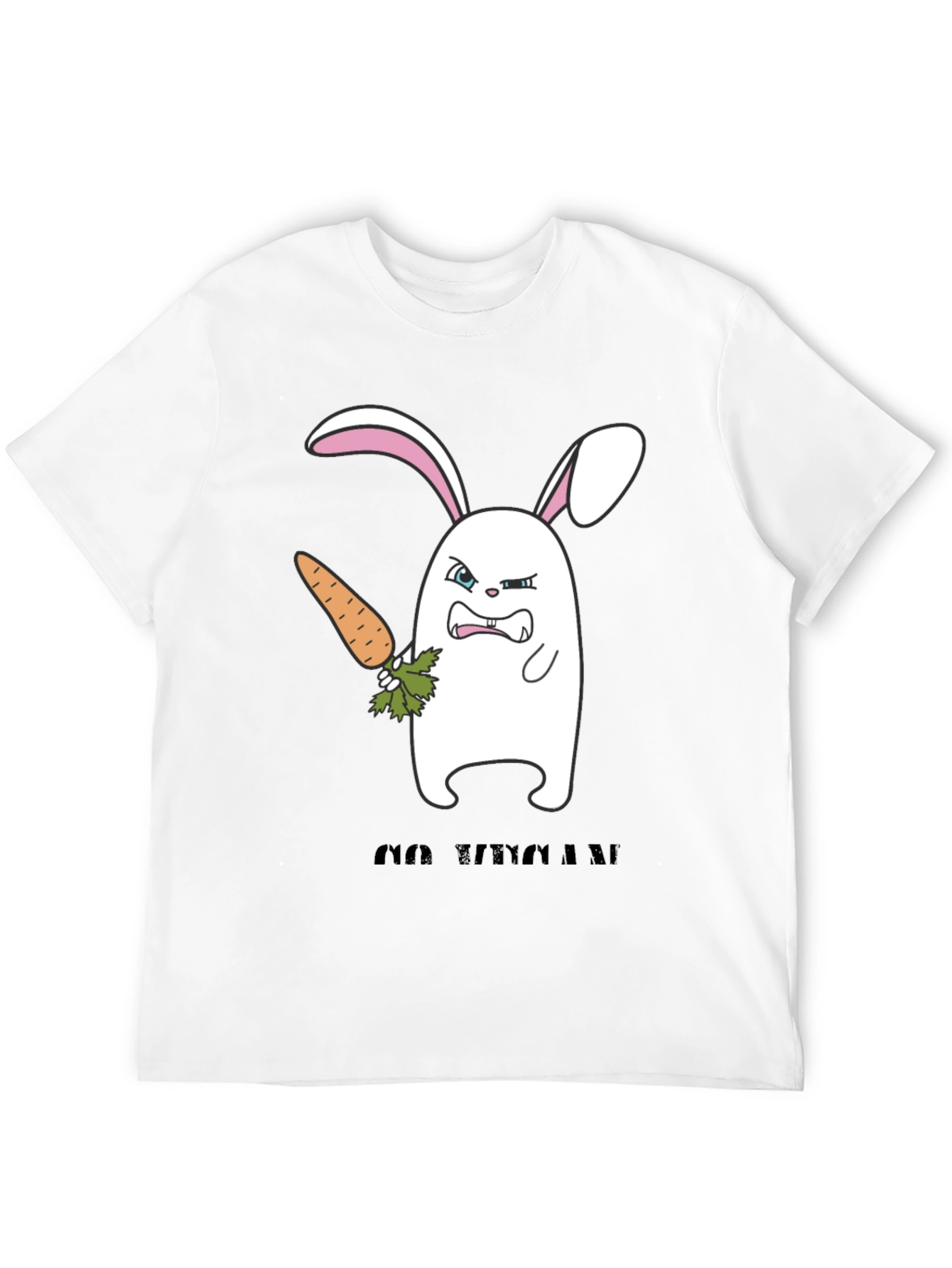 Angry Bunny Graphic T-Shirt - Cute and Edgy Design