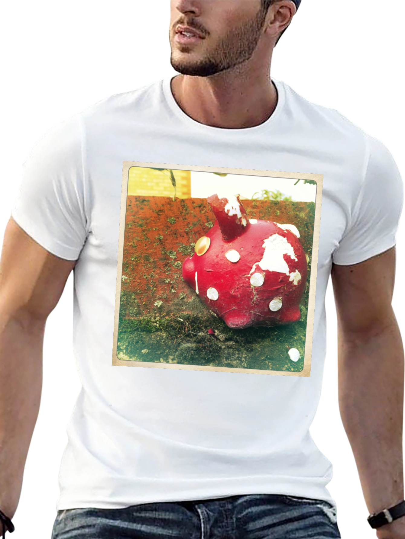 Unique Red Piggy Bank T-Shirt