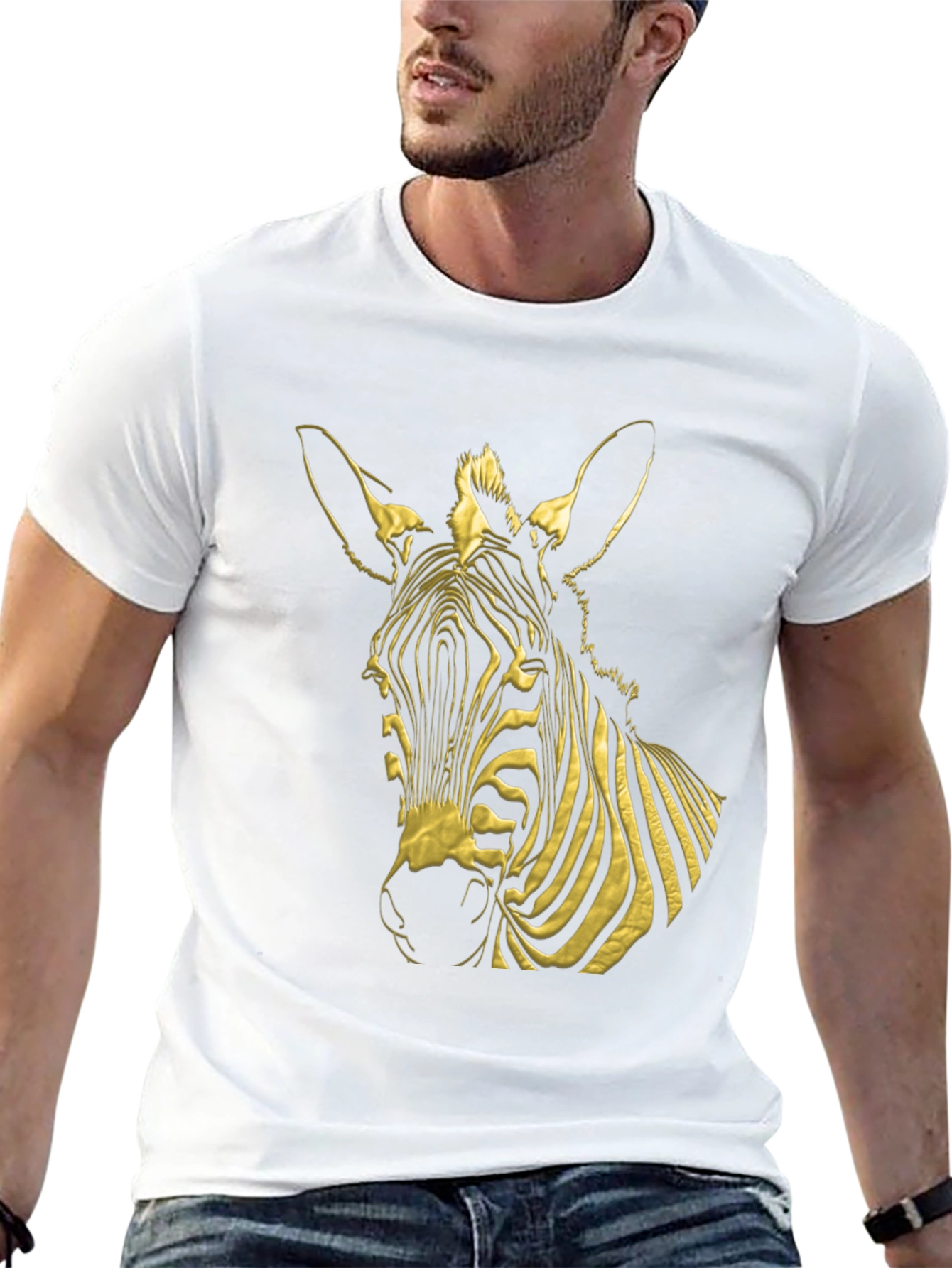 Zebra Graphic Tee - Bold Black T-Shirt