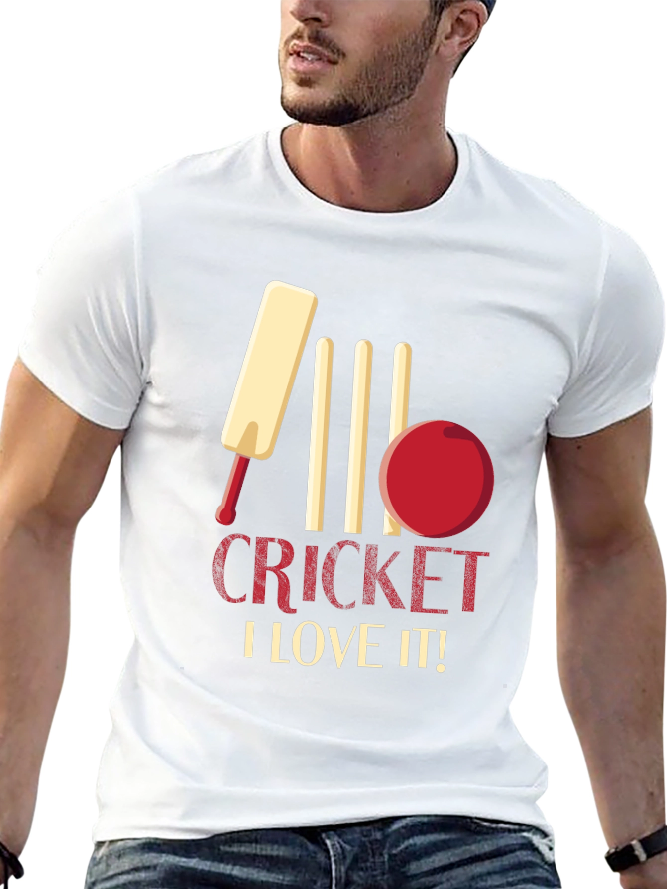 Cricket Fan T-Shirt - I Love It! Design
