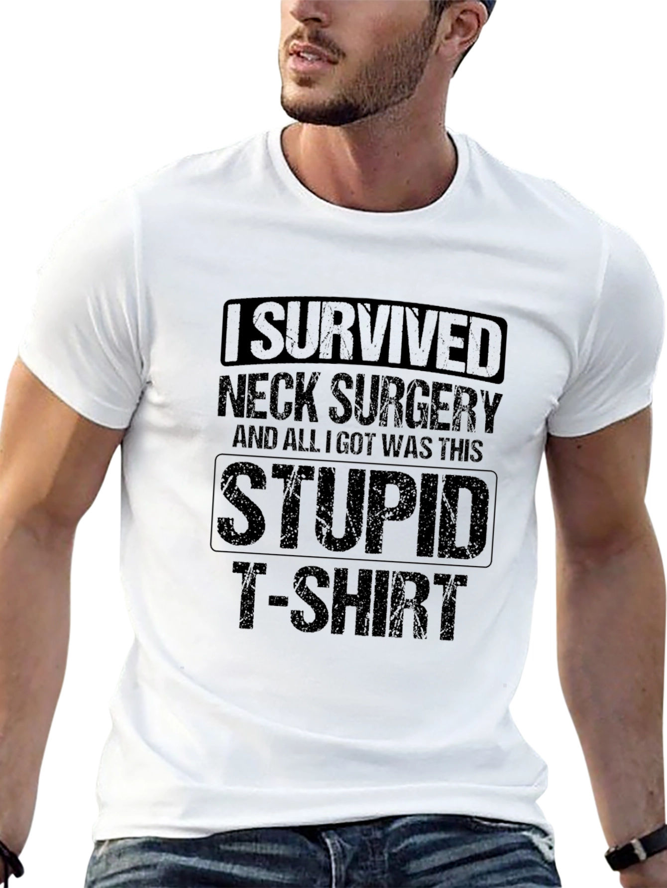 Neck Surgery Survivor T-Shirt Funny Recovery Gift