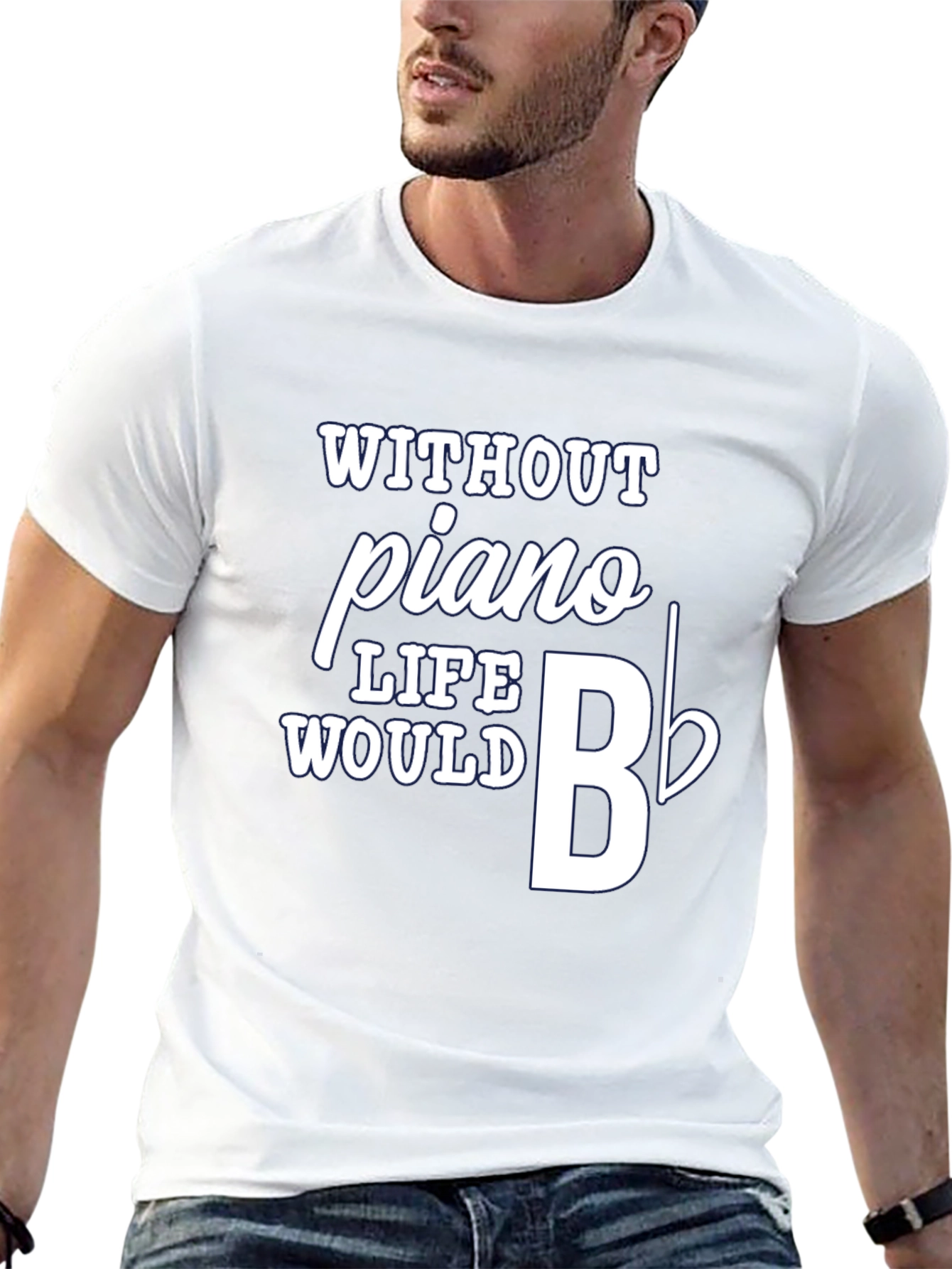 Piano Music T-Shirt - Life Would B Flat