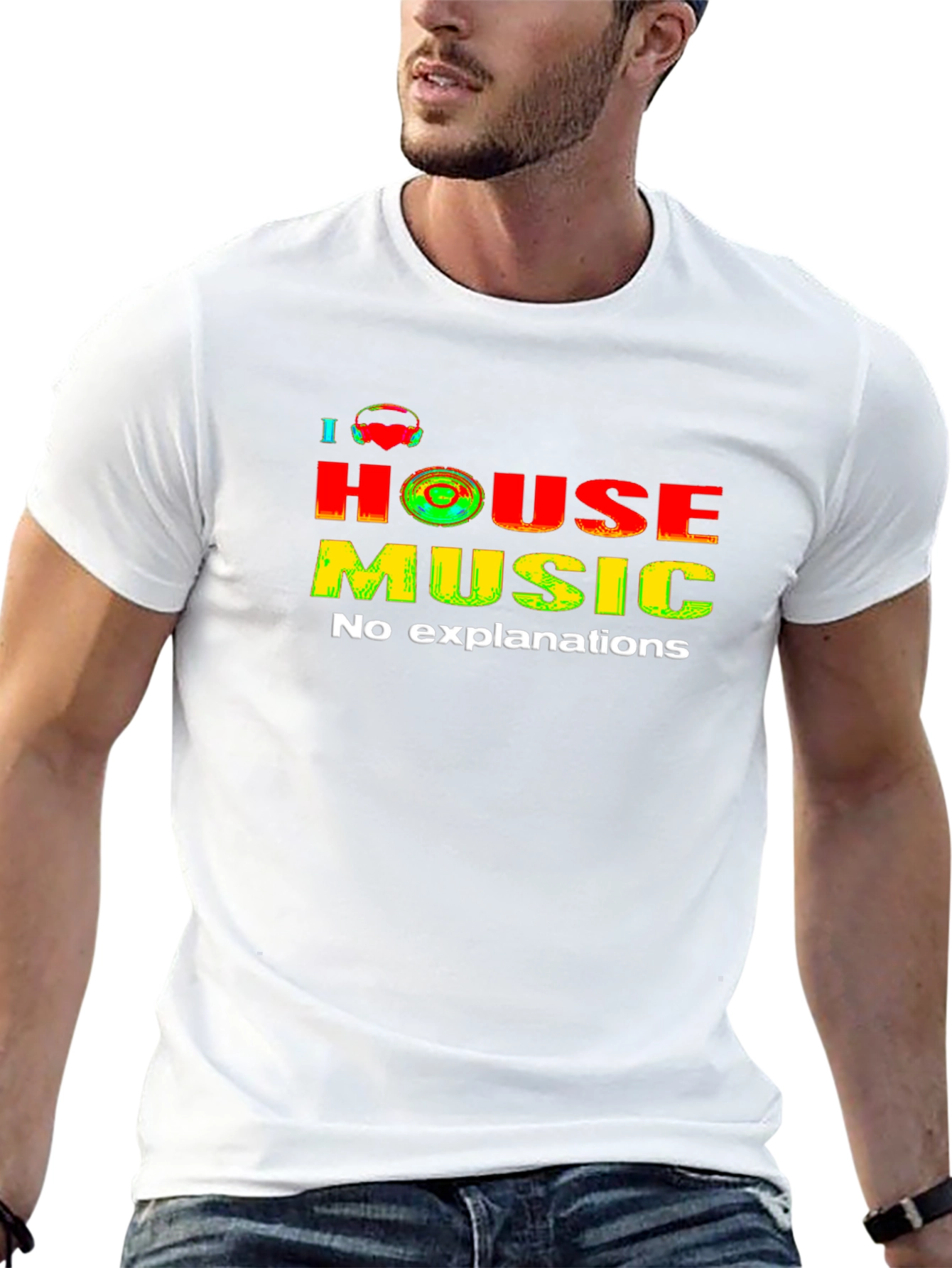 I Heart House Music Graphic Tee - No Explanations