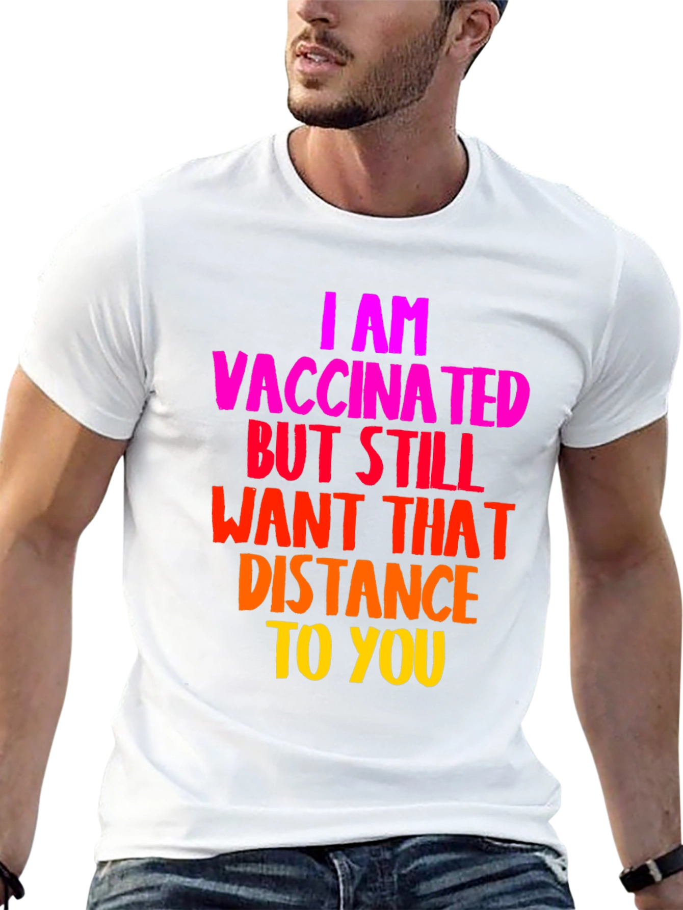 Vaccinated Distance T-Shirt - Funny Social Distancing Tee
