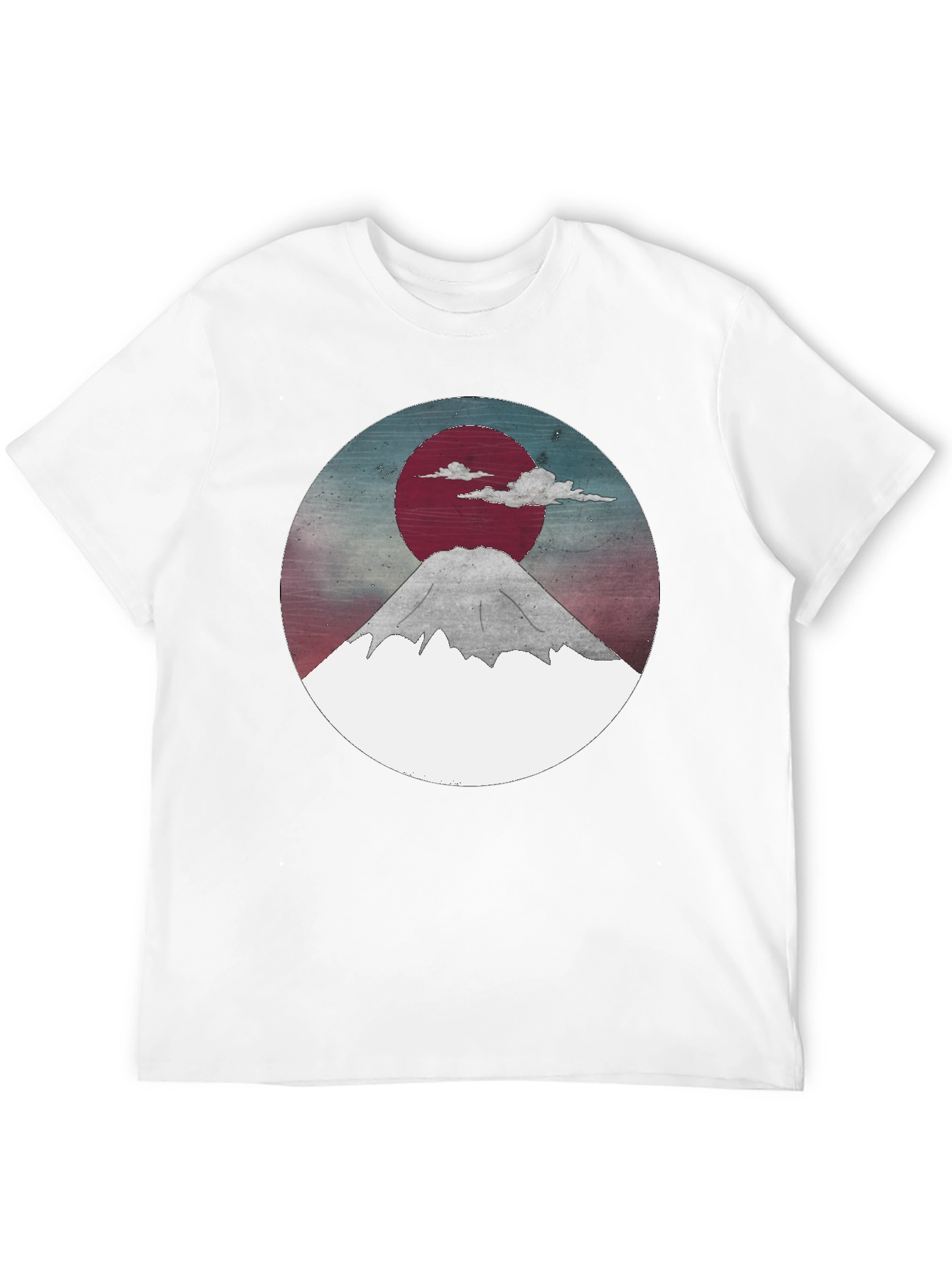 Mount Fuji Graphic Tee - Black Crew Neck T-Shirt