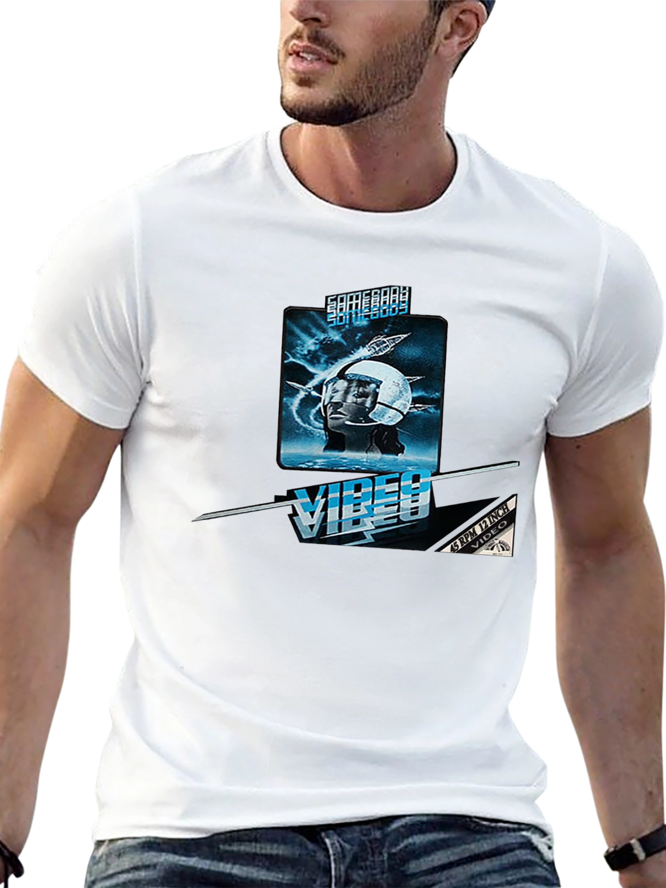 Vibes Video Black Graphic Tee