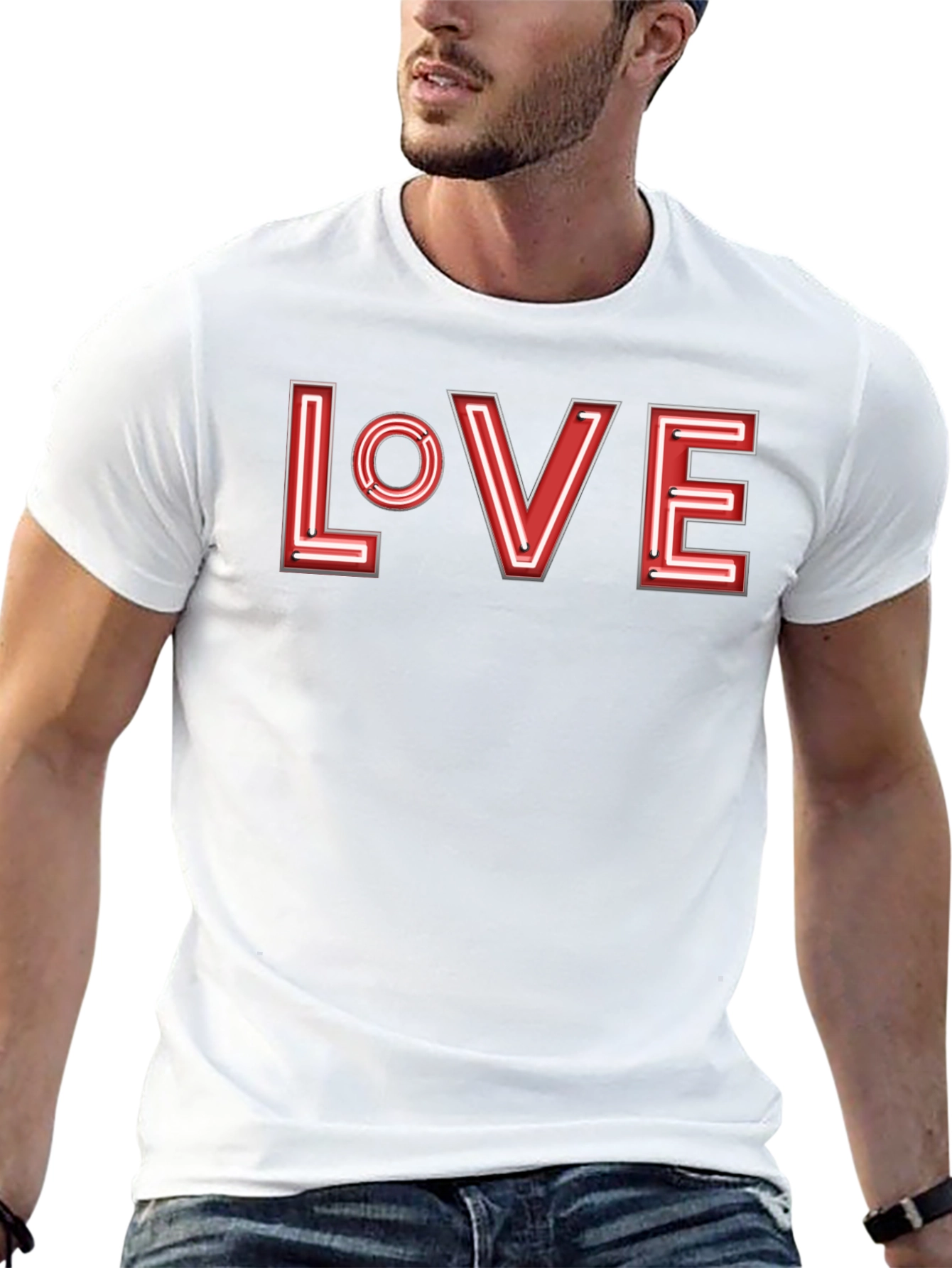 Neon LOVE Graphic Tee - Stylish & Comfy