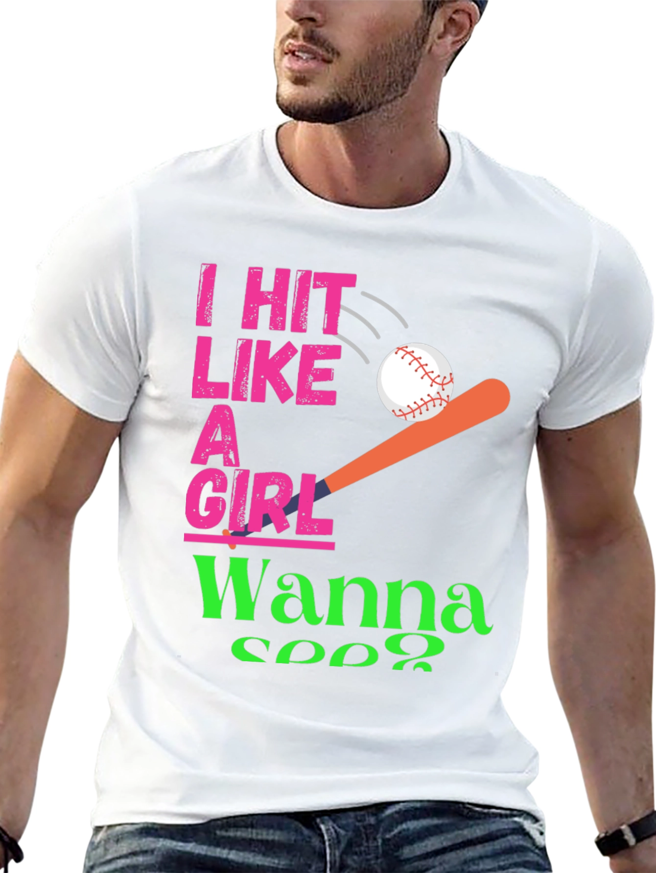 I Hit Like a Girl T-Shirt Softball Tee