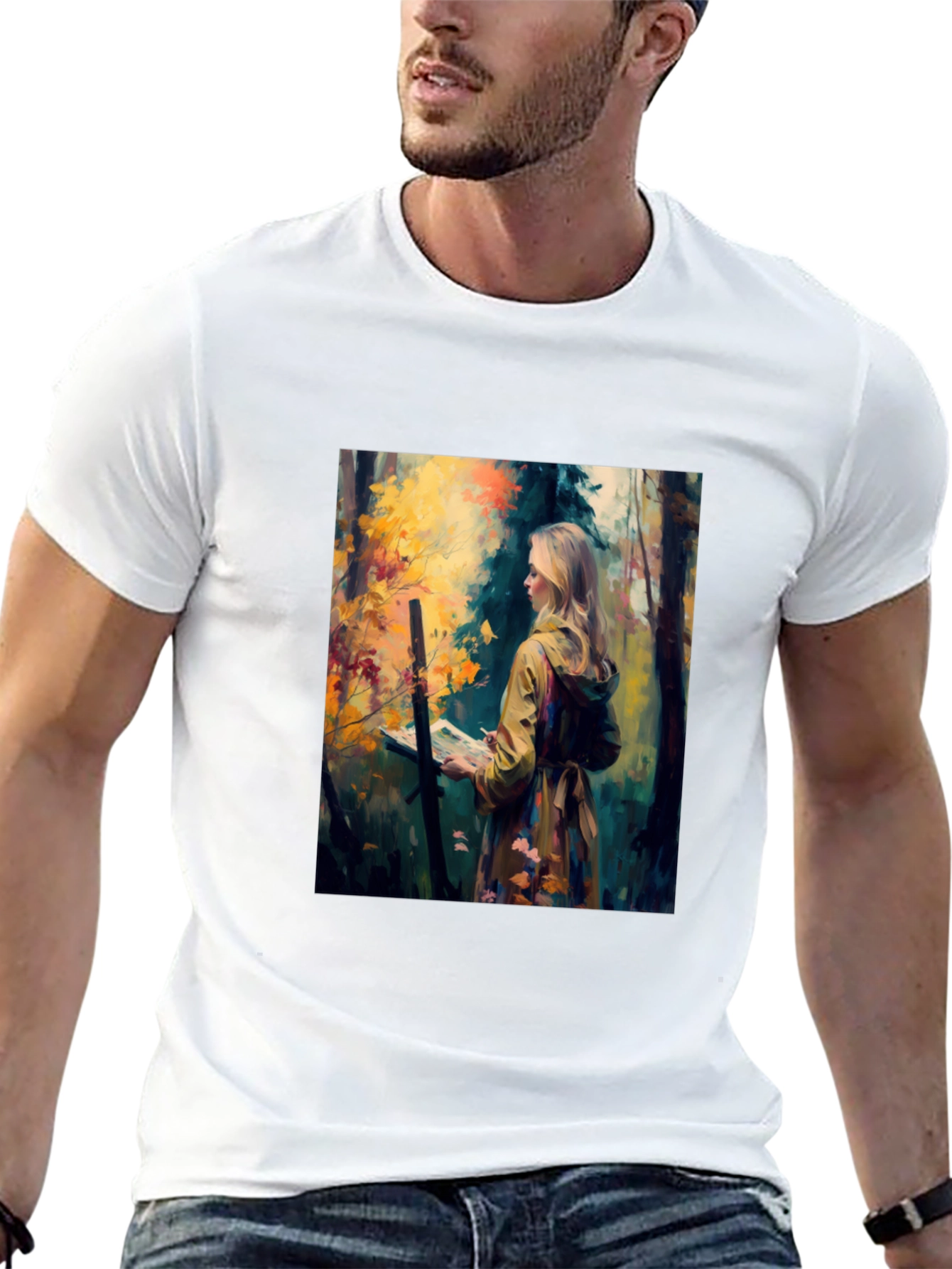 Artist in Woods Graphic Tee - Black