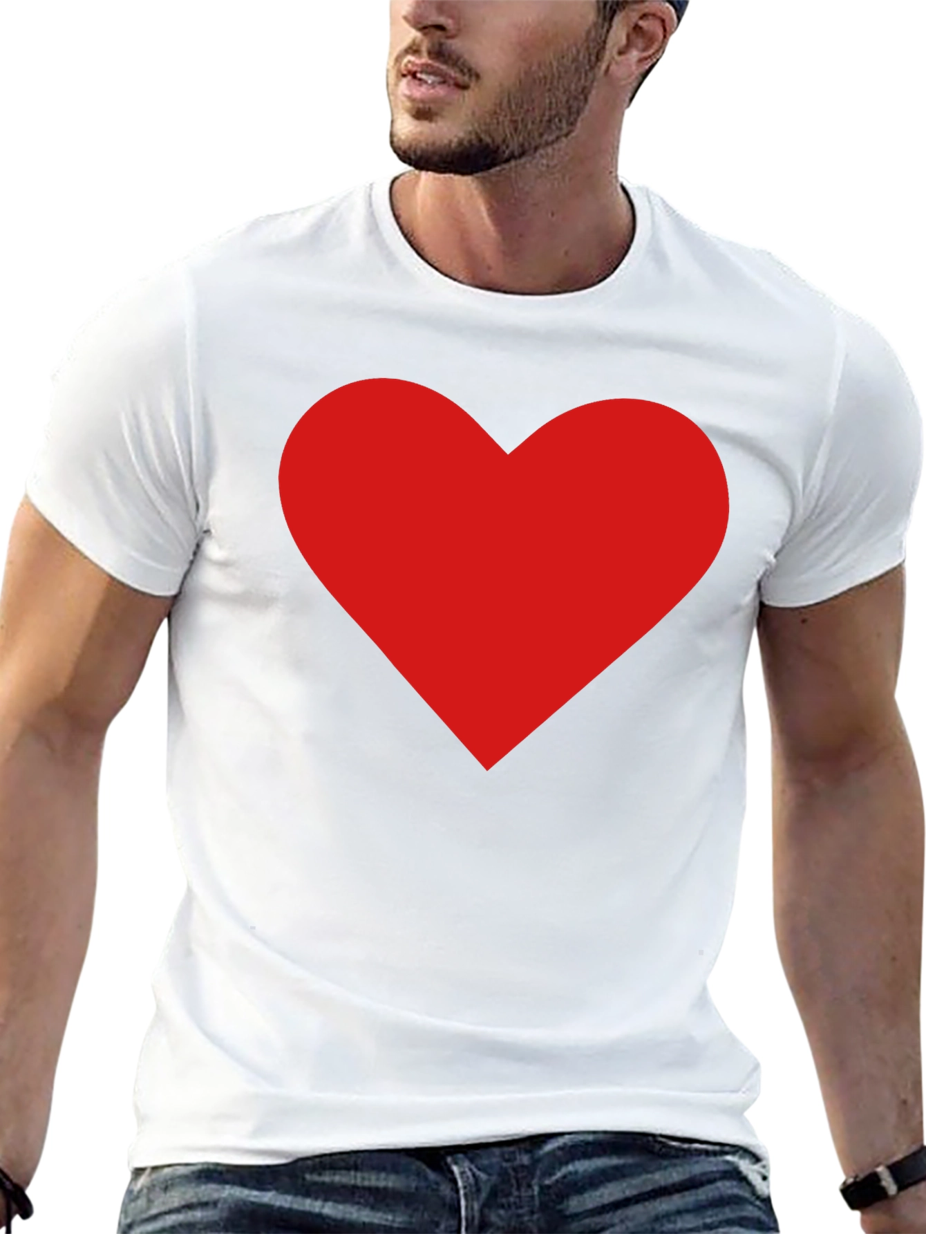 Heart Graphic Black T-Shirt - Love & Casual Style