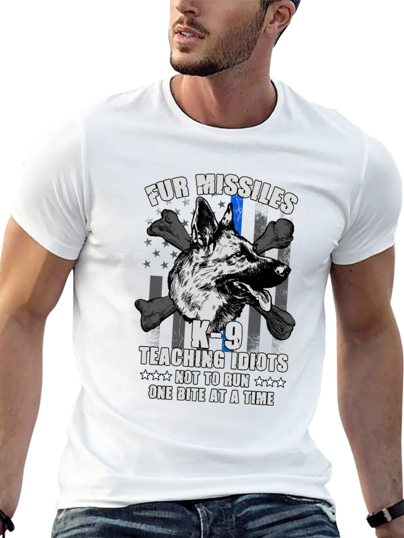 K-9 Unit Fur Missiles Graphic T-Shirt