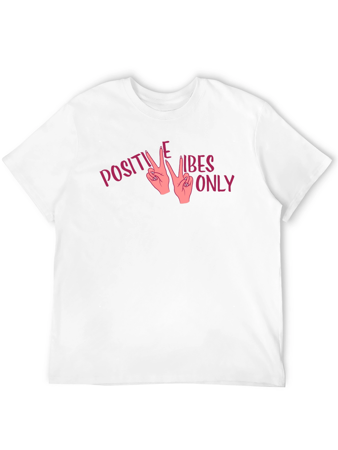 Positive Vibes Only Graphic Tee - Black