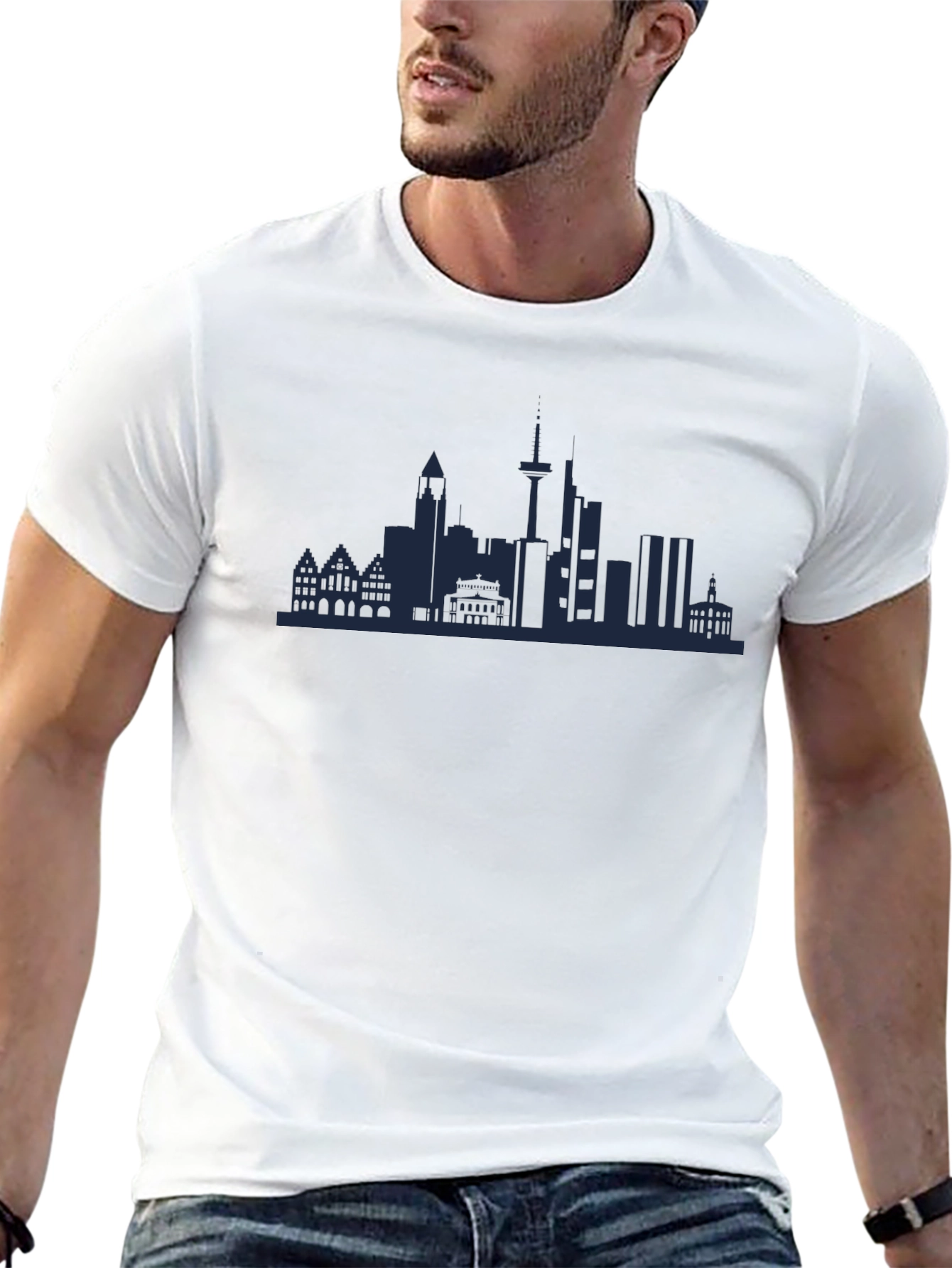 Cityscape Graphic Tee - Black