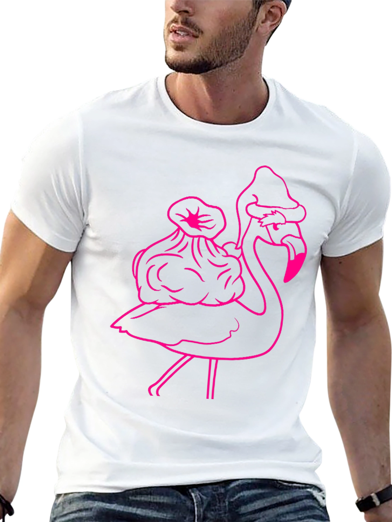 Festive Flamingo Graphic Tee