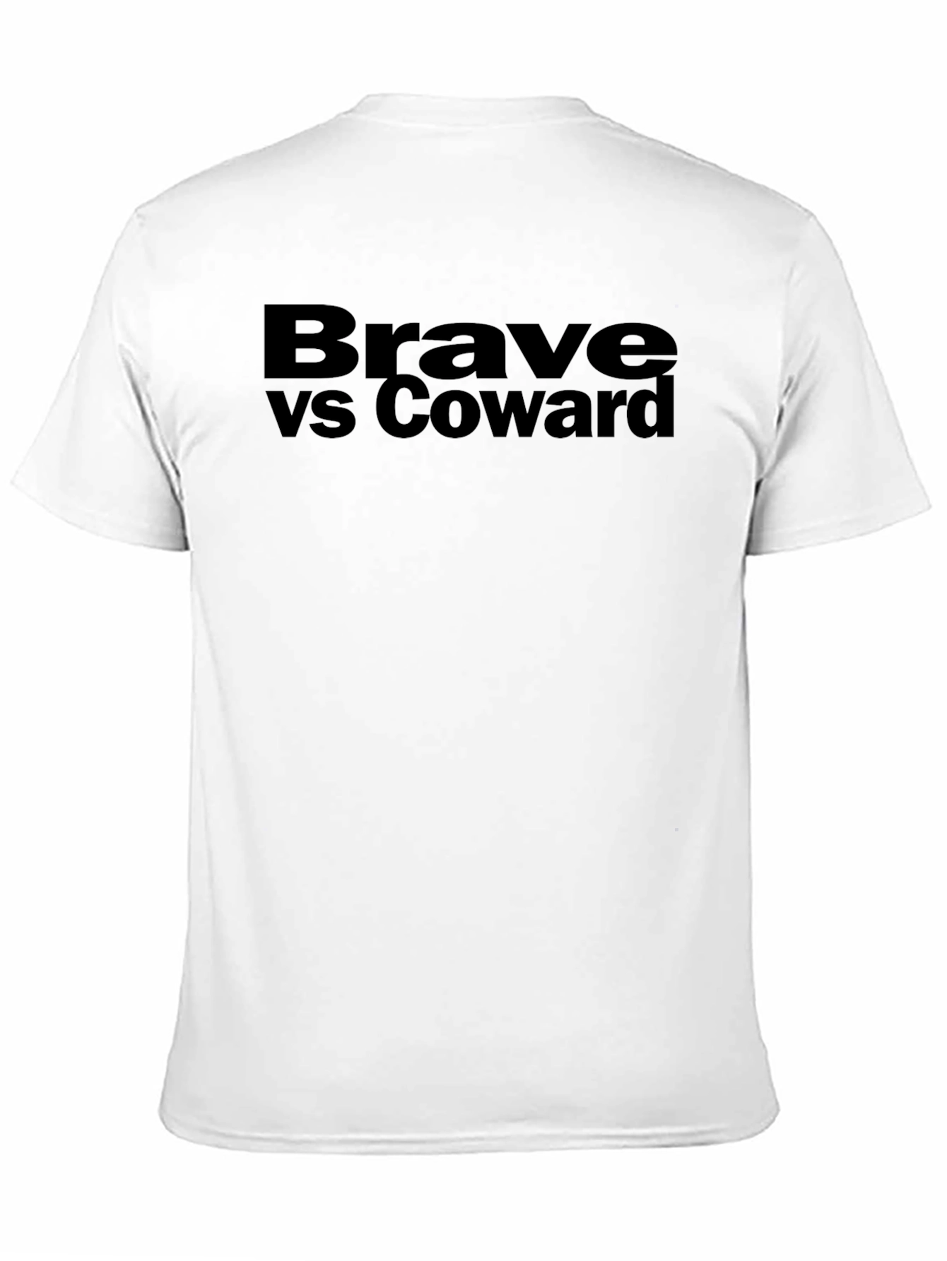 Brave vs Coward Graphic Black T-Shirt