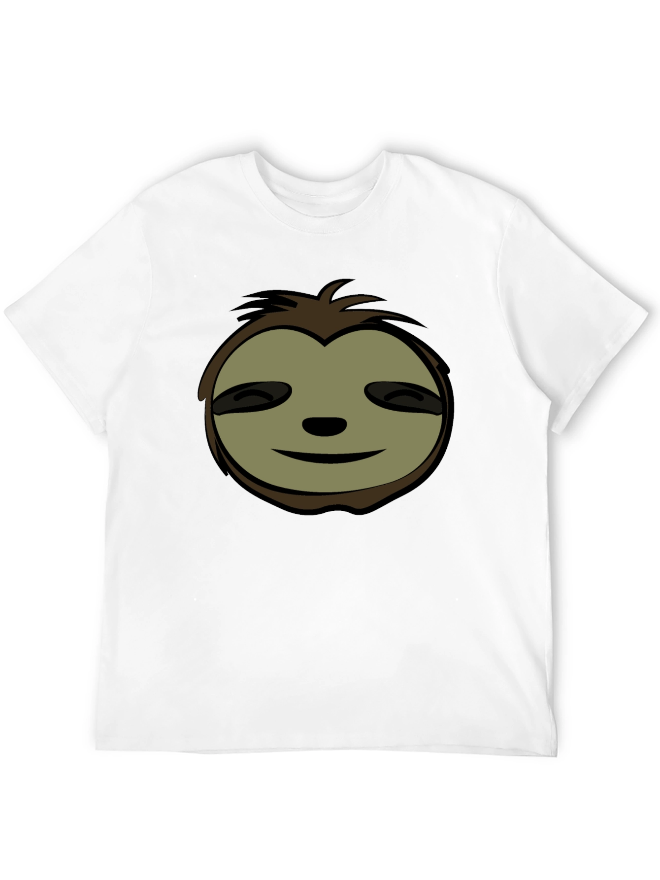 Cool Sloth Face Graphic T-Shirt