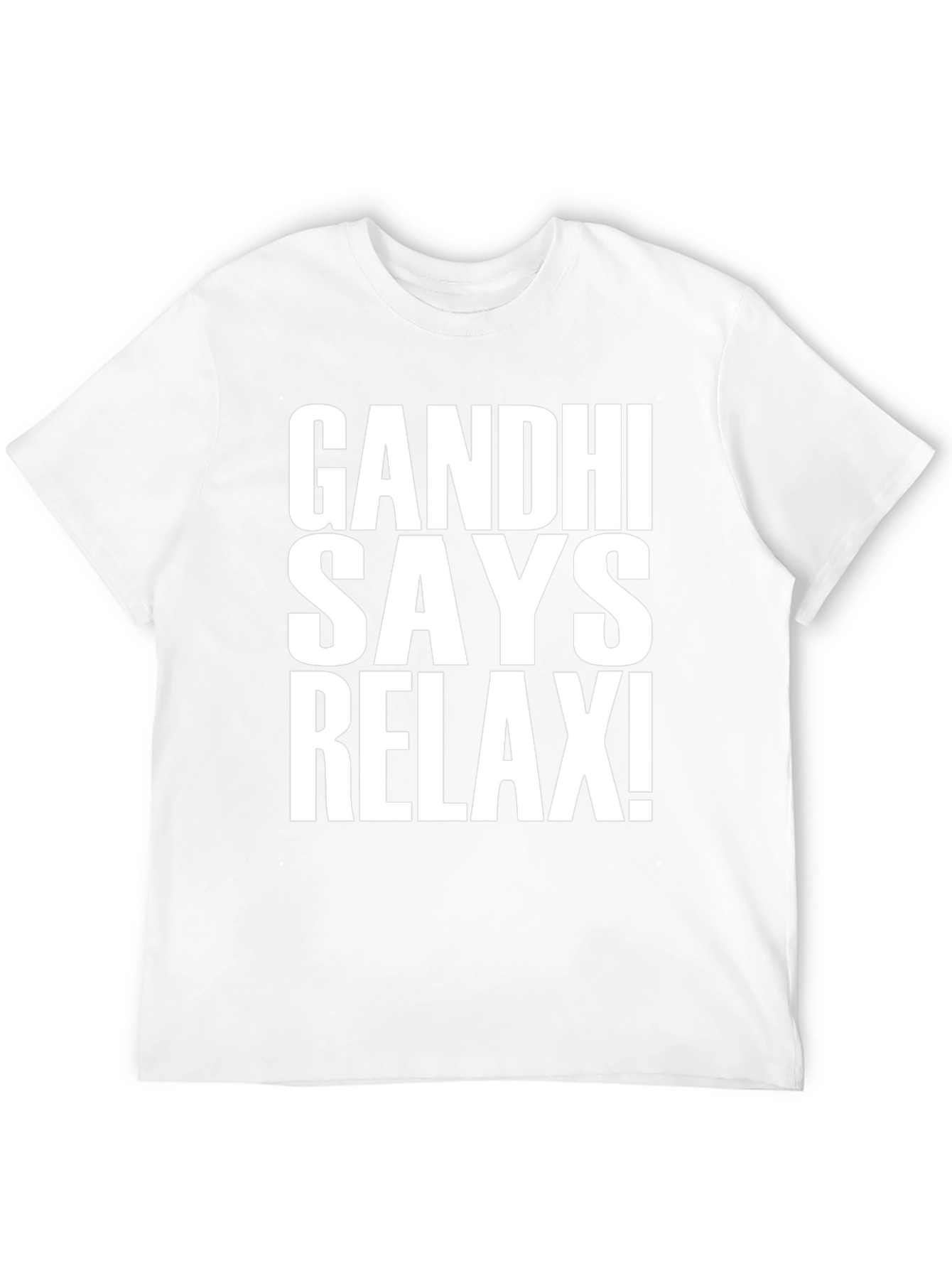 Gandhi Says Relax! Black Graphic T-Shirt