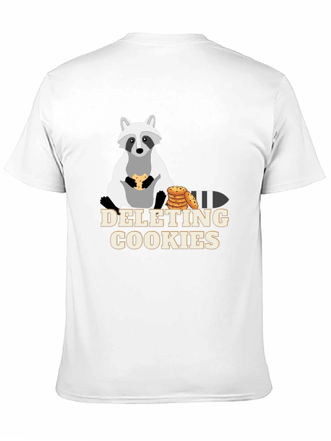 Deleting Cookies Raccoon Graphic T-Shirt
