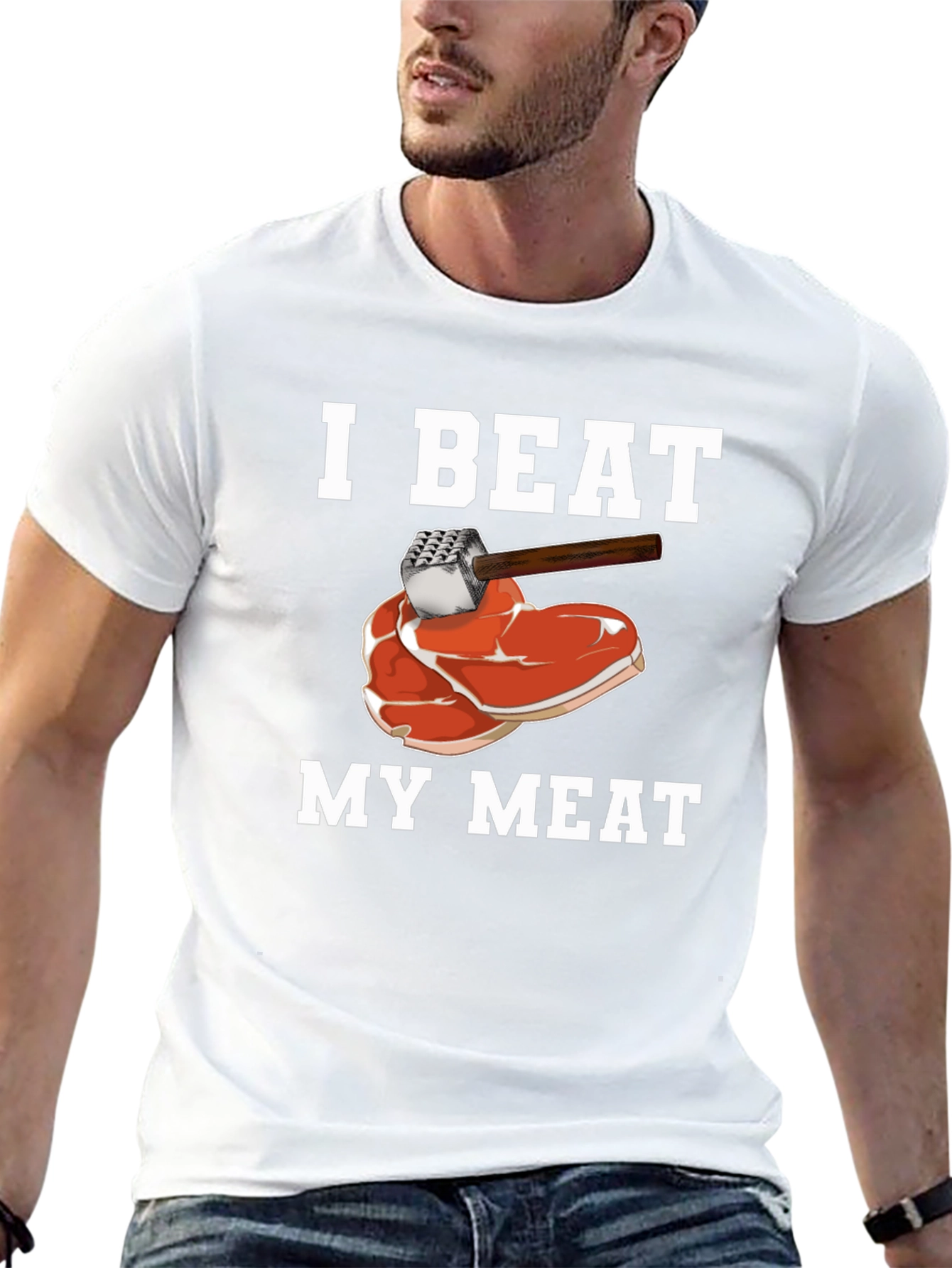 I Beat My Meat T-Shirt - Funny Graphic Tee