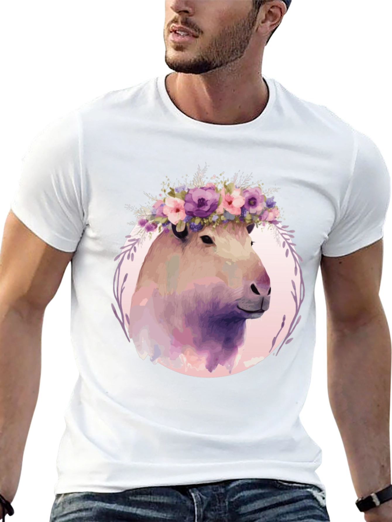 Floral Capybara T-Shirt