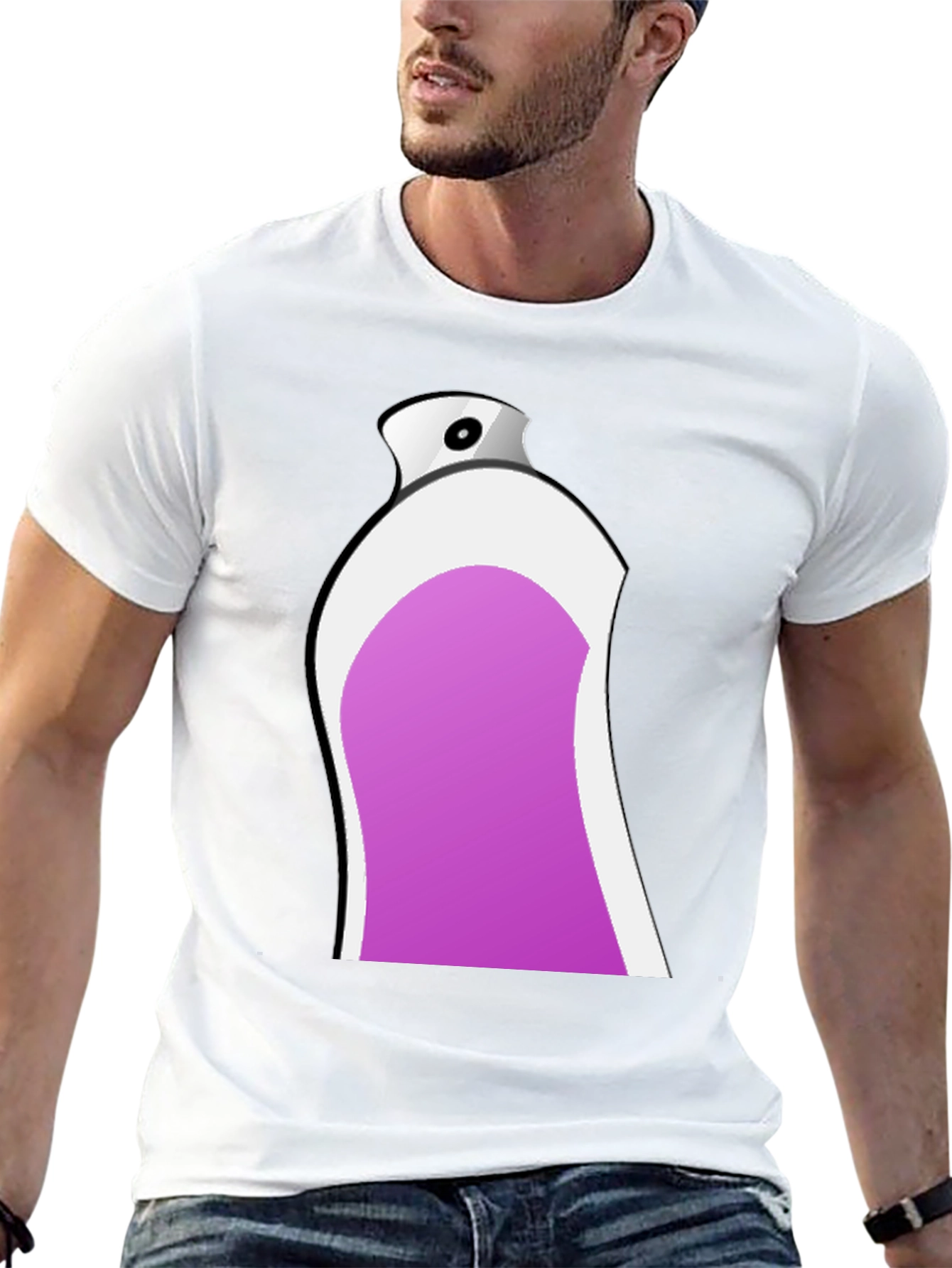 Spray Paint Can Graphic Black T-Shirt
