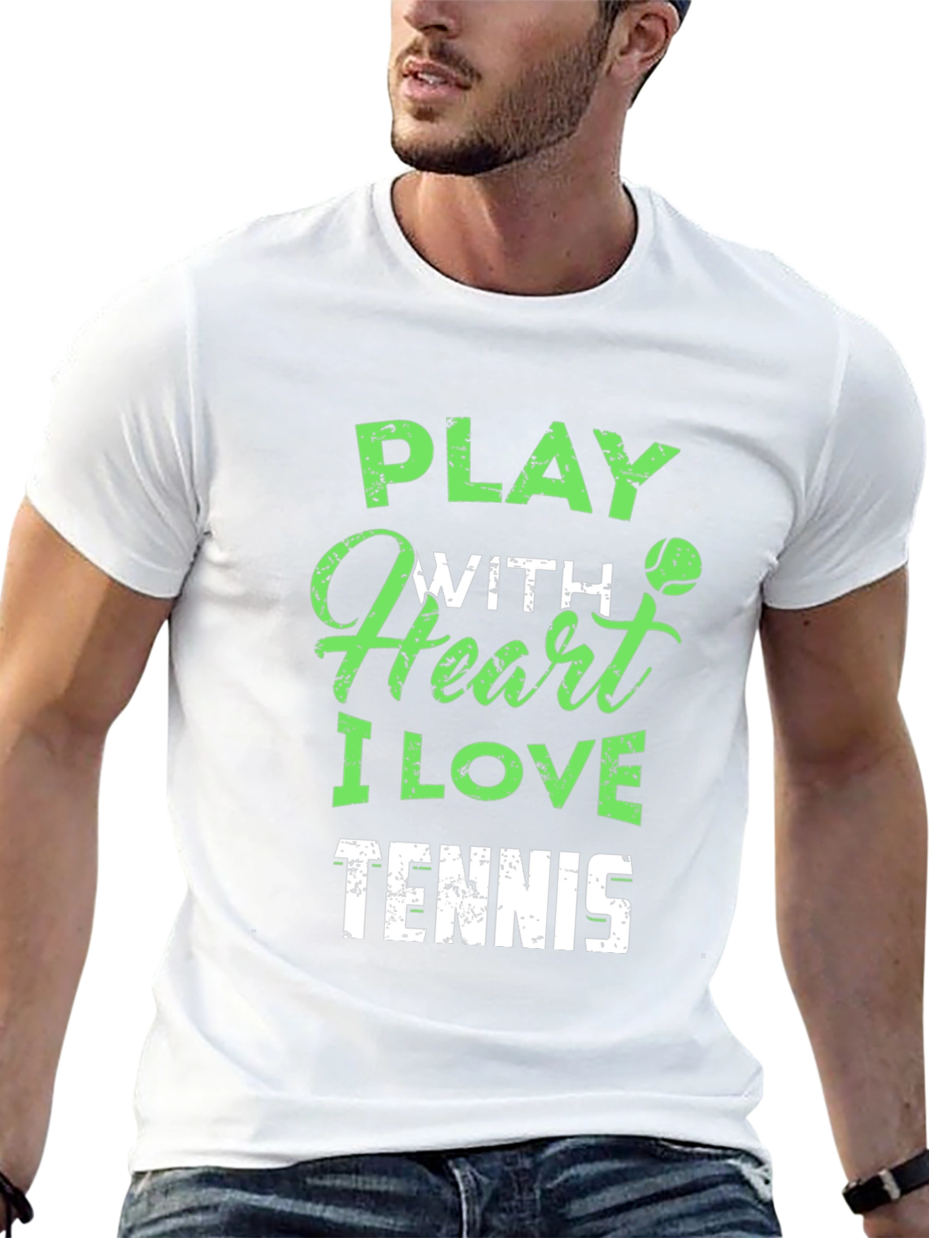 Play With Heart Tennis Graphic T-Shirt