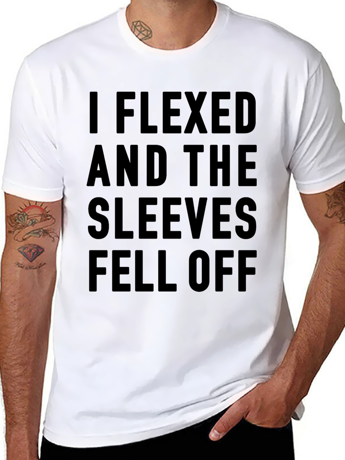 I Flexed Sleeves Fell Off Funny Gym T-Shirt