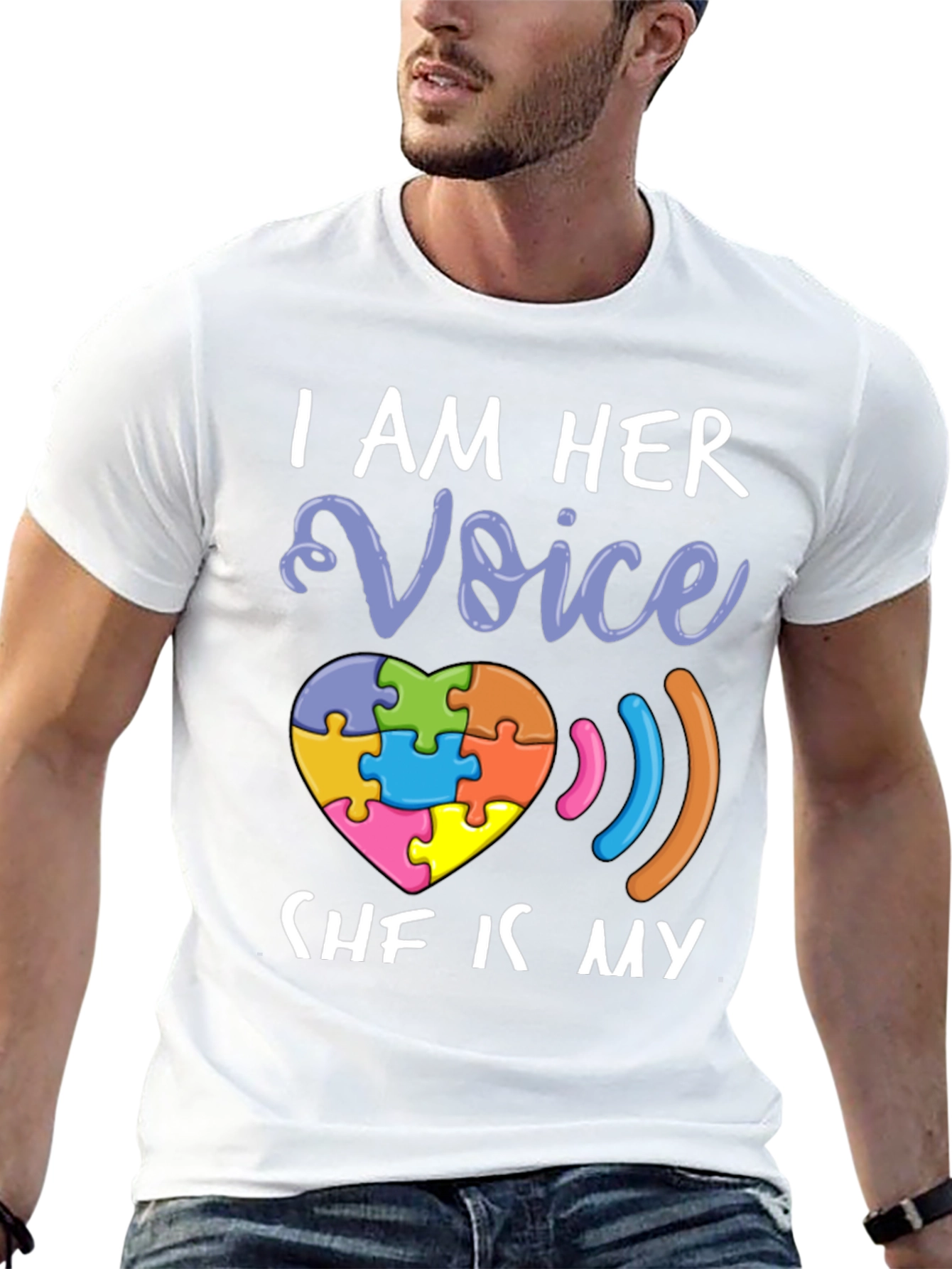 I Am Her Voice Autism Awareness T-Shirt