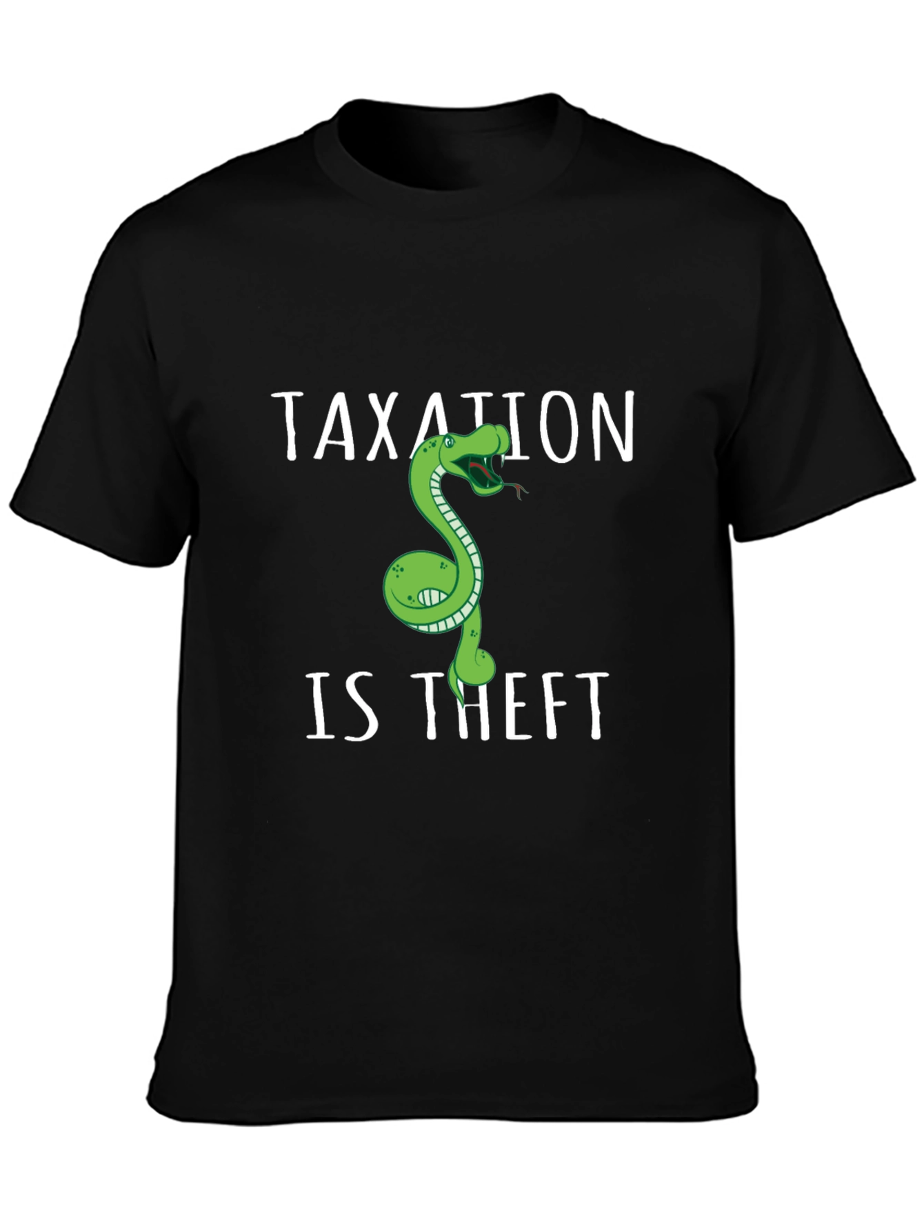 Taxation is Theft Snake Graphic T-Shirt