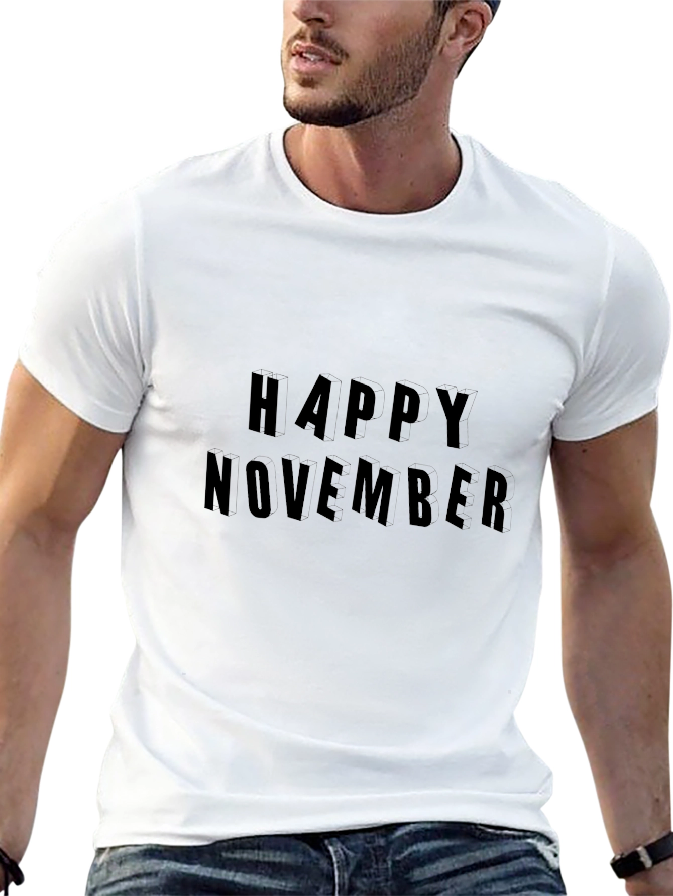 Happy November Black T-Shirt