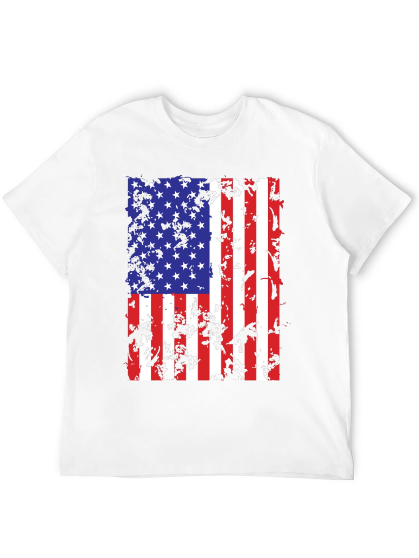 Distressed American Flag Graphic T-Shirt