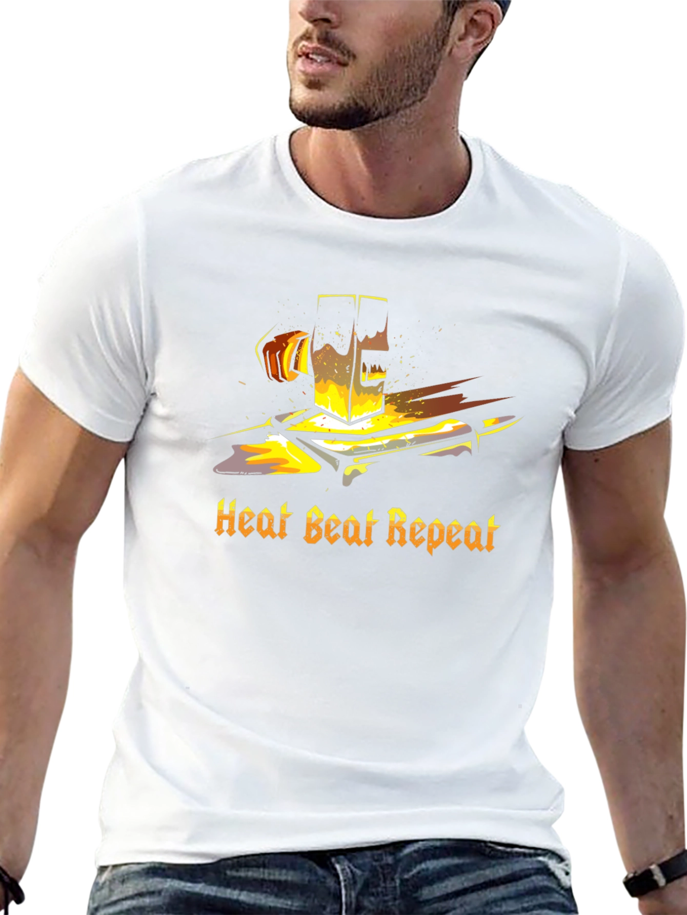 Heat Beat Repeat Black T-Shirt