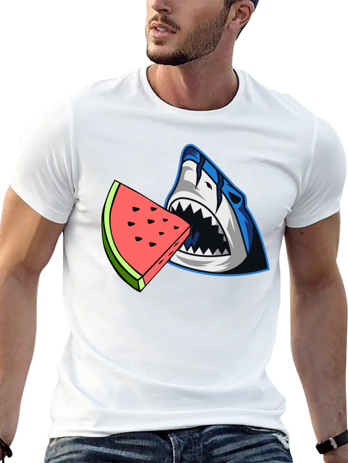 Shark Watermelon Graphic Tee
