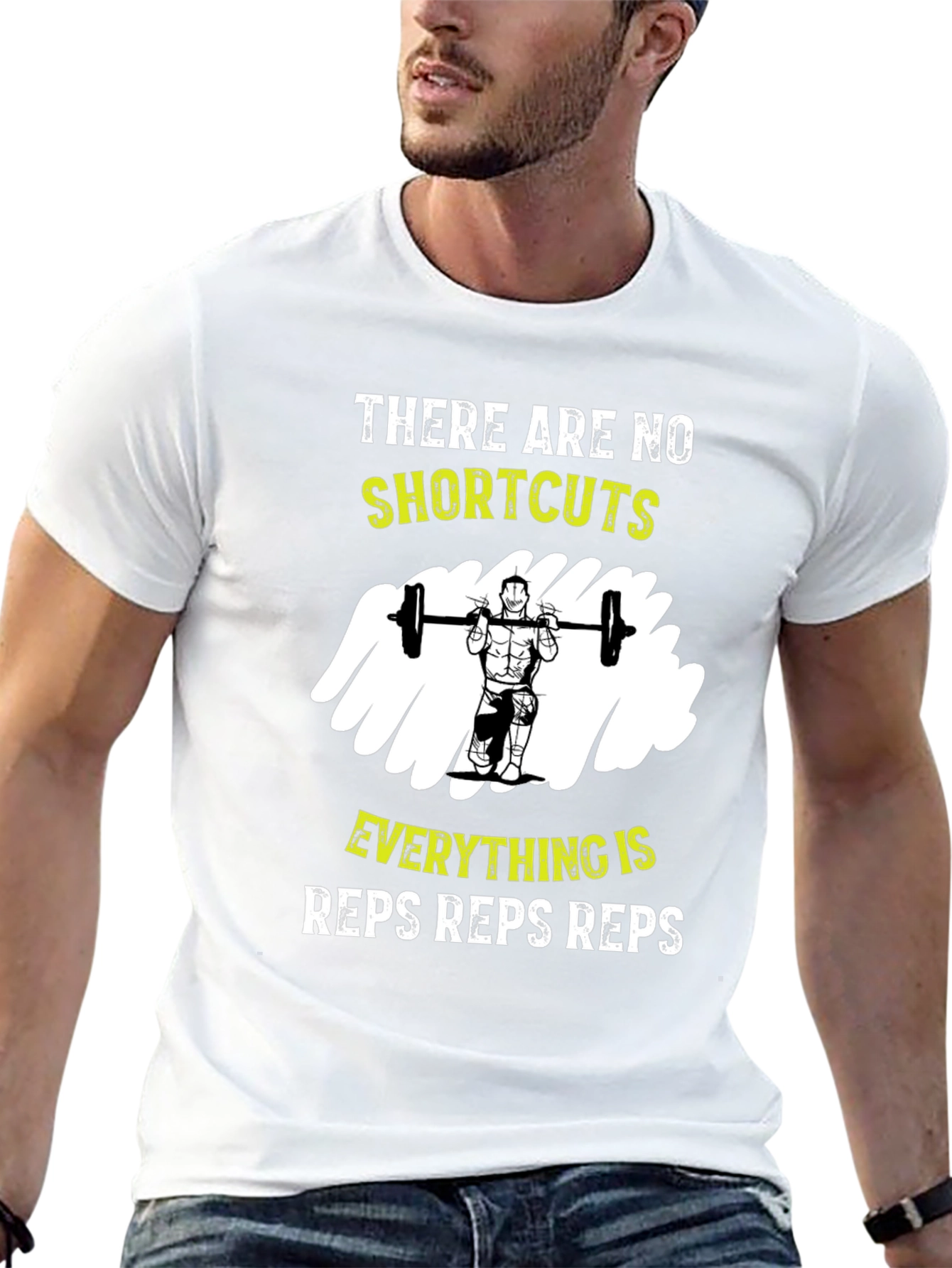Workout Motivation Tee - No Shortcuts