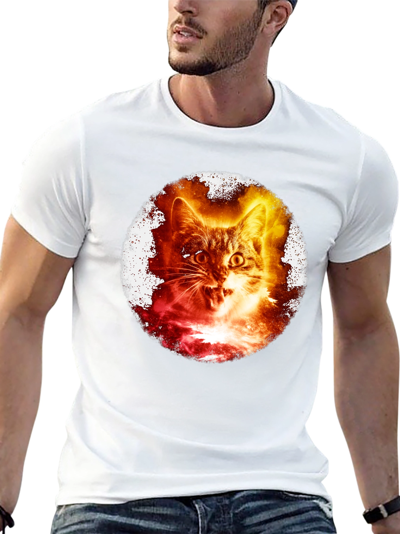 Cosmic Cat T-Shirt - Cool Graphic Tee