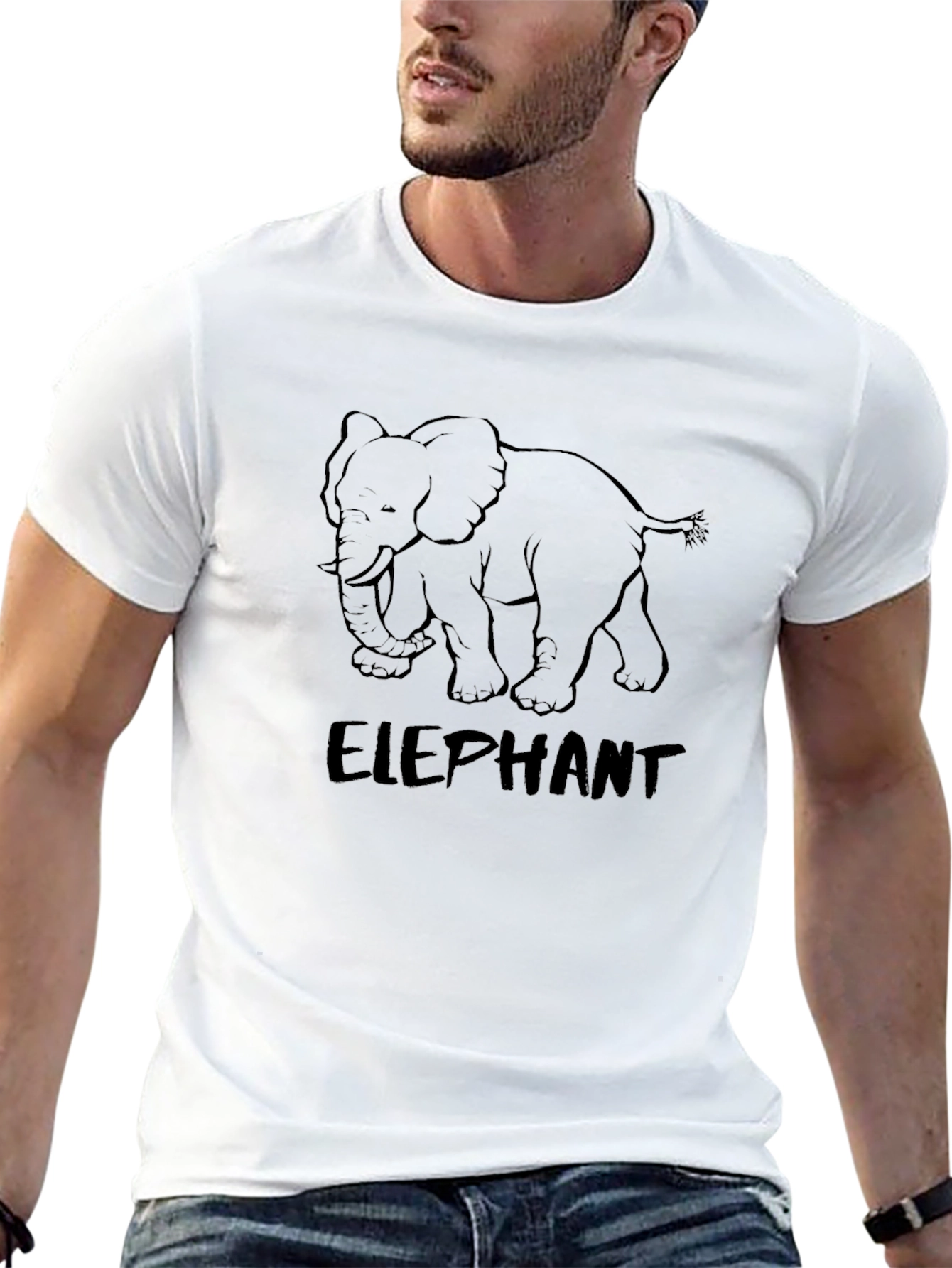 Black Elephant Graphic T-Shirt - Unisex Casual Tee